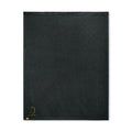 Diamond Quilt Embroidered Blanket — Black Cozy Throw for Living Room & Bedroom