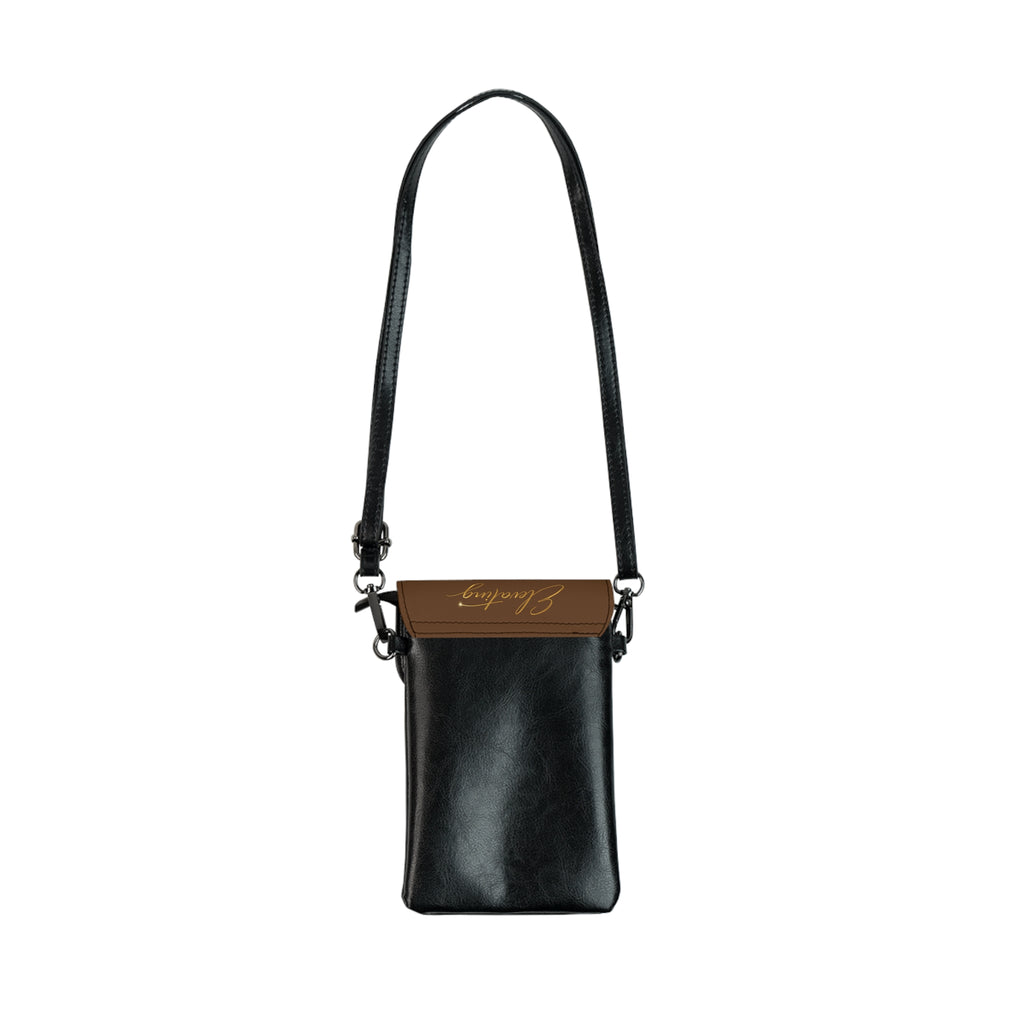 Leather Crossbody Phone Wallet — Small Cell Phone Wallet with Adjustable Strap