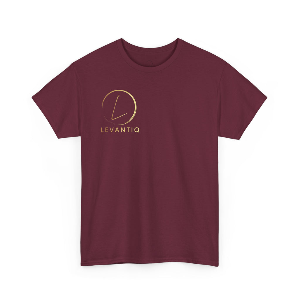 T-shirt luxe quotidien — T-shirt unisexe en coton épais avec logo minimaliste