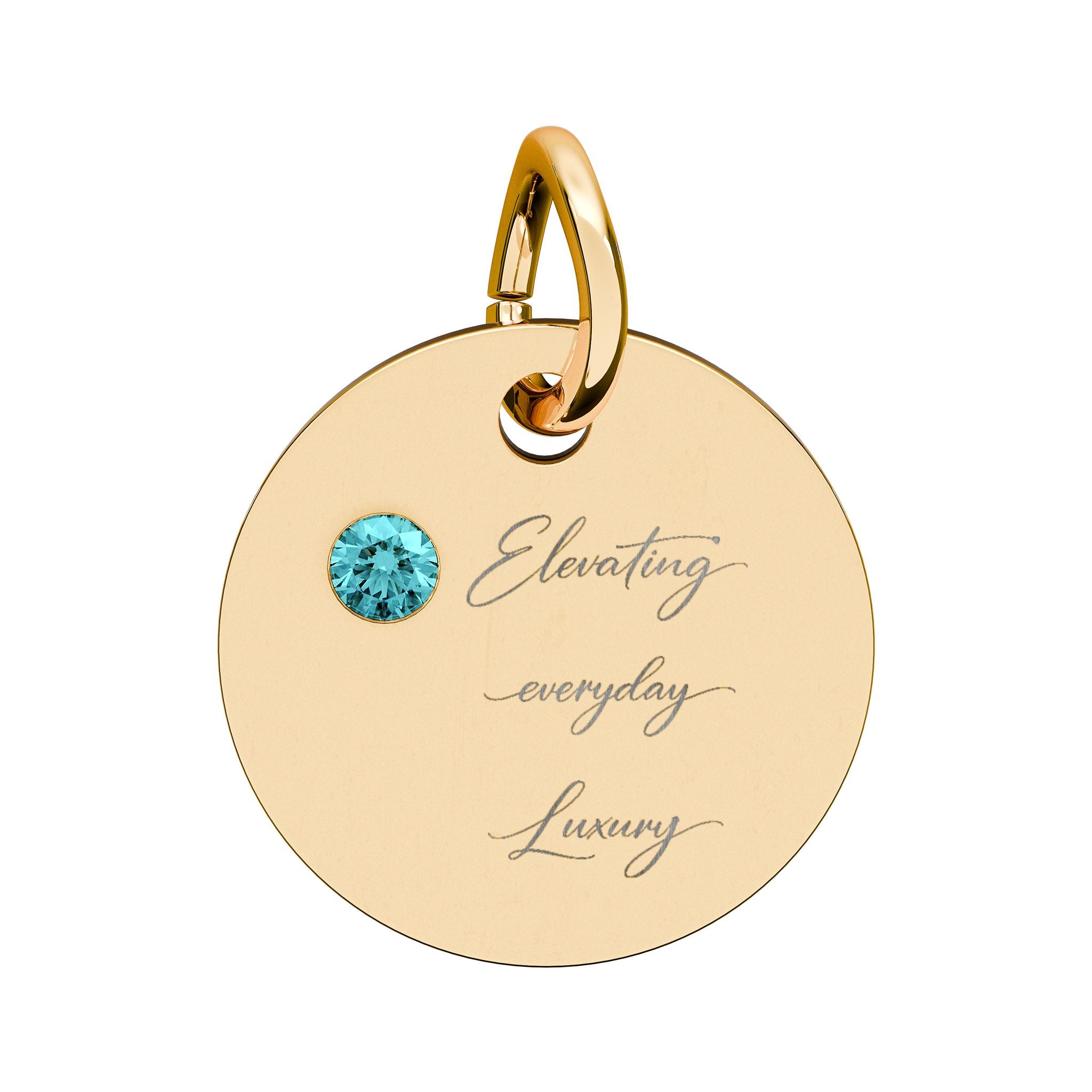 Pendentif rond Pierre de naissance (Gravure)