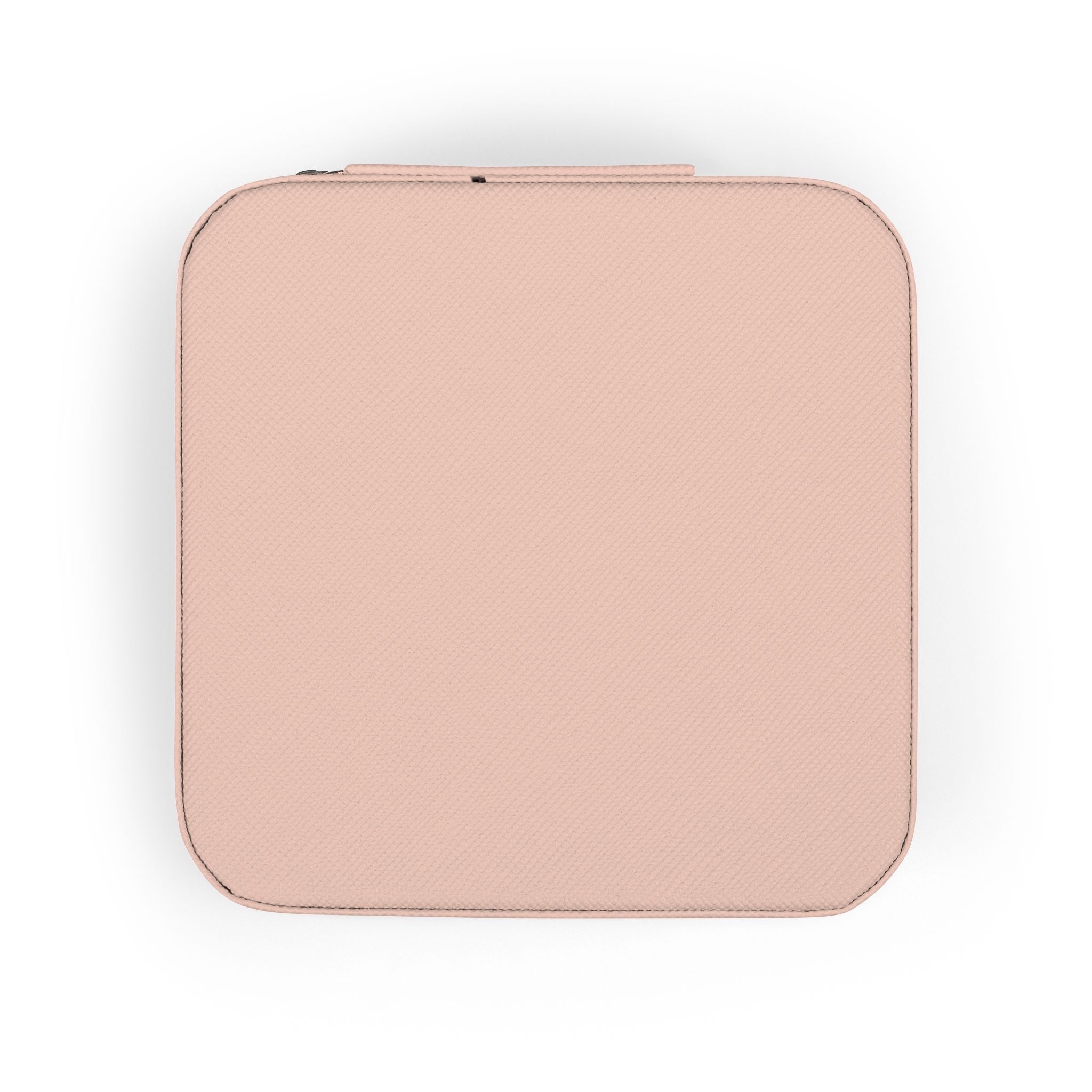 Compact Pink Jewelry Travel Case — Portable Ring & Earring Organizer with Compartments