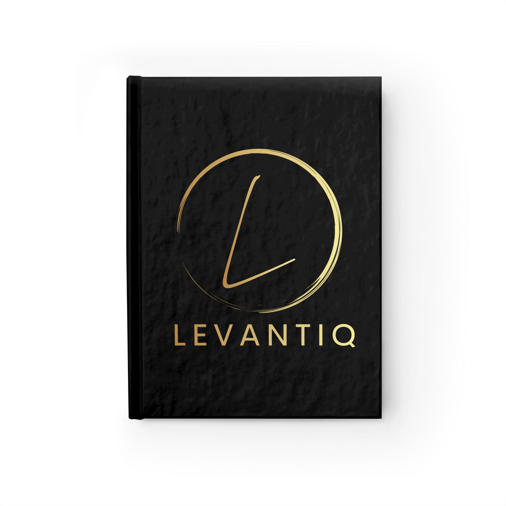 Levantiq Gold Monogram Journal — Elegant Black Hardcover Notebook for Notes & Planning
