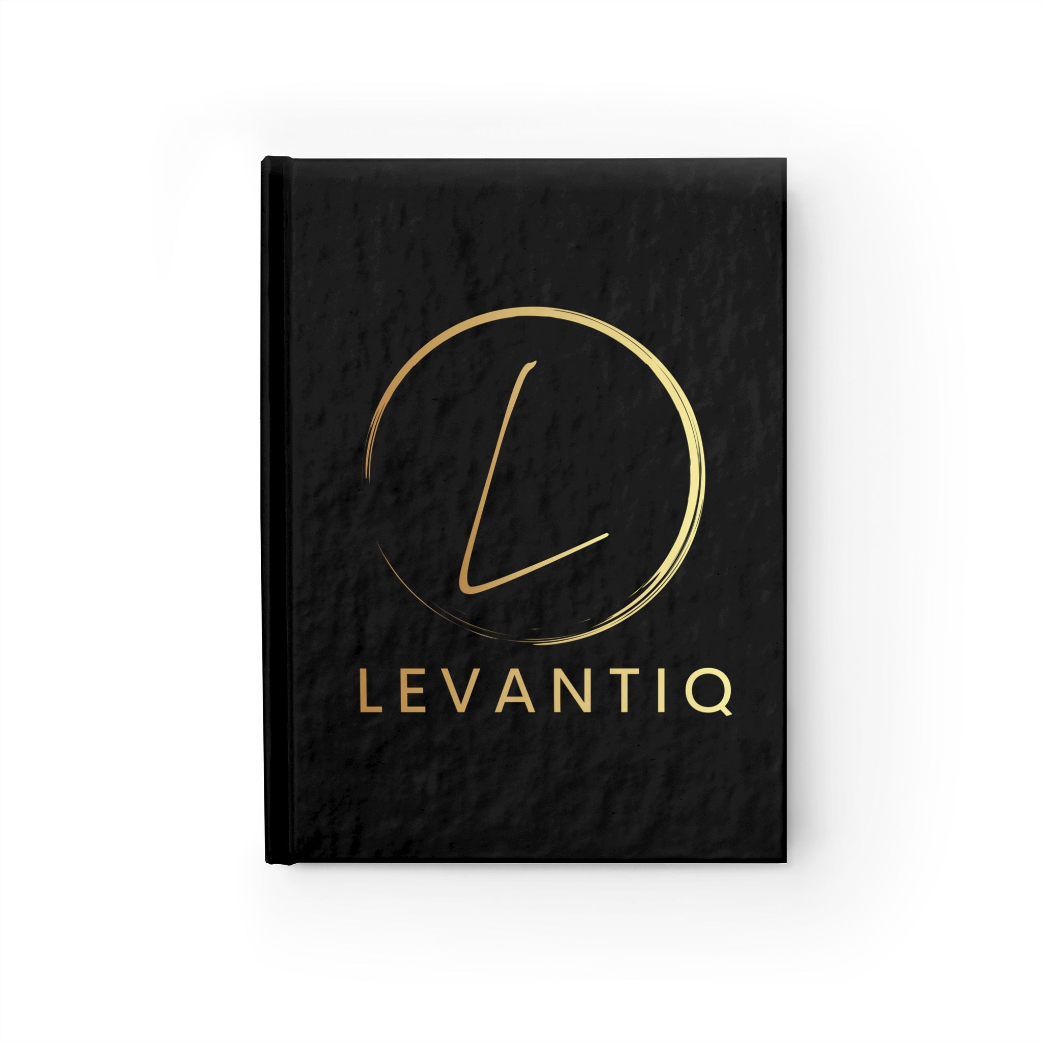 Levantiq Gold Monogram Journal — Elegant Black Hardcover Notebook for Notes & Planning