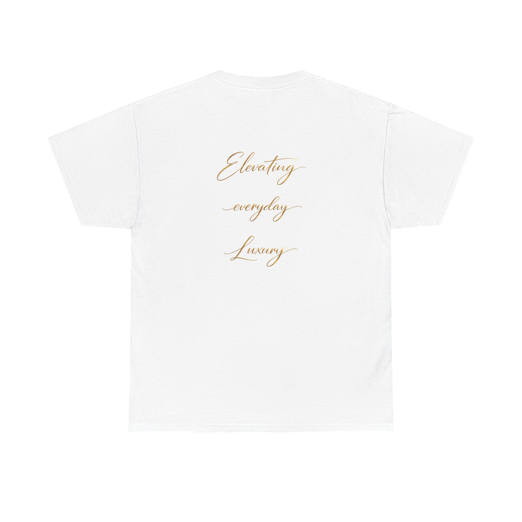 T-shirt luxe quotidien — T-shirt unisexe en coton épais avec logo minimaliste