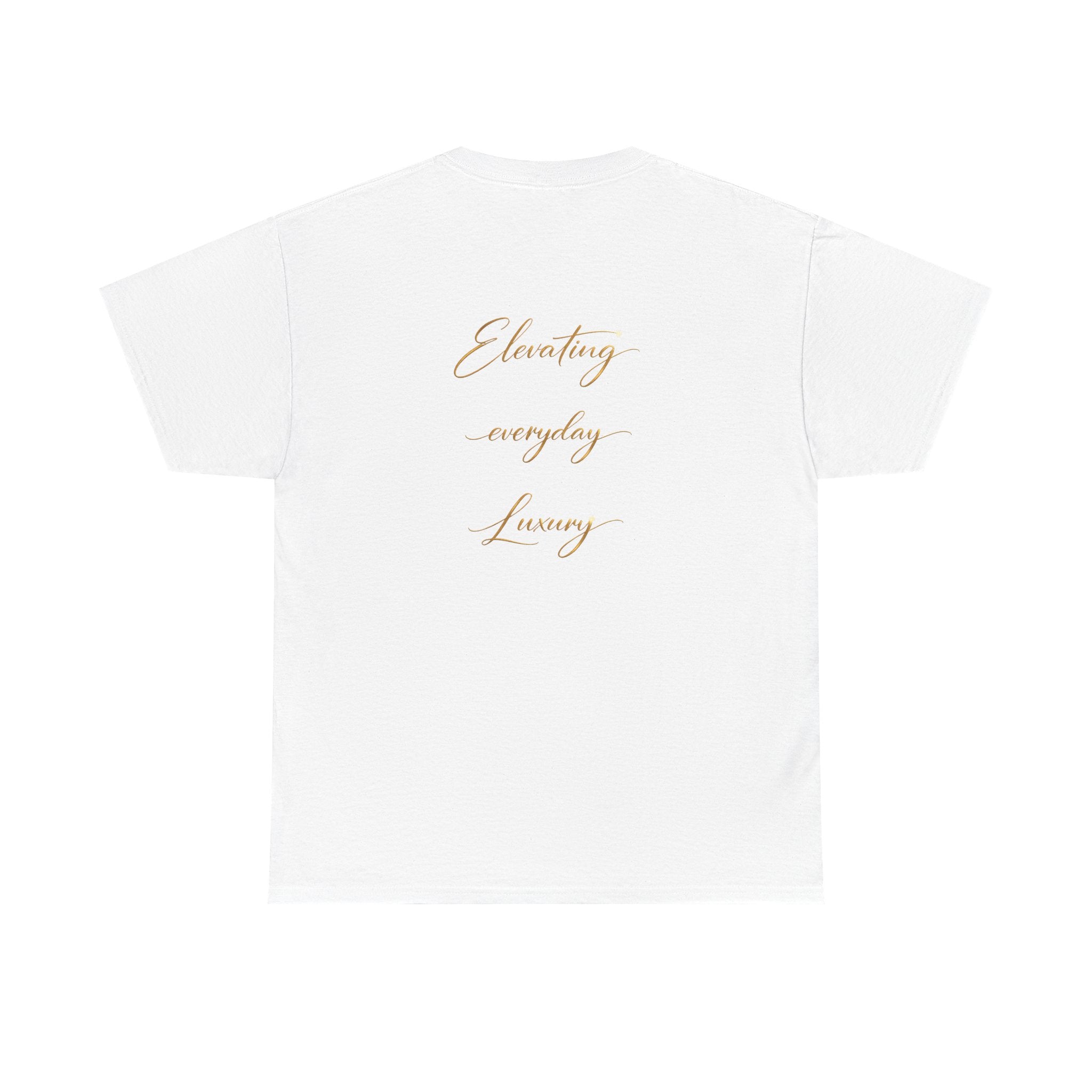 T-shirt luxe quotidien — T-shirt unisexe en coton épais avec logo minimaliste