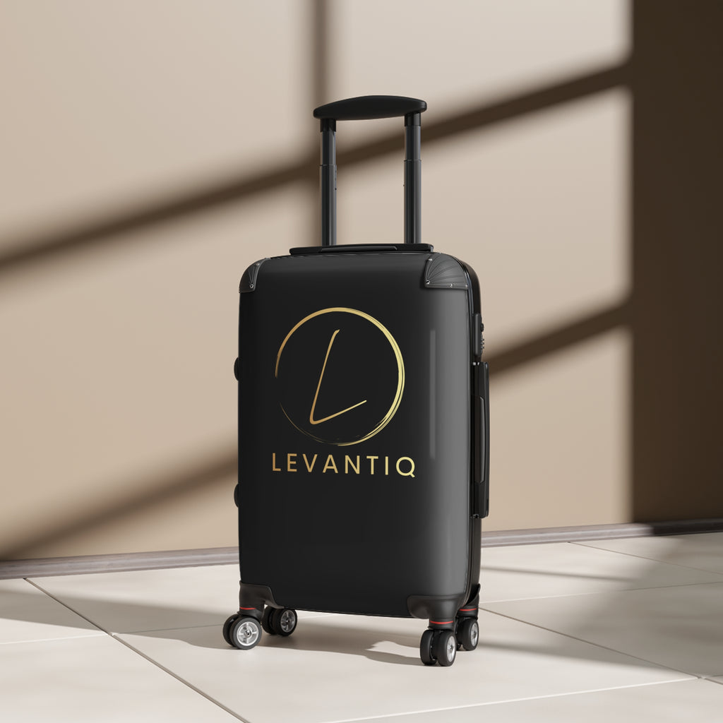 Levantiq Carry-On Suitcase – Sleek Black Hardshell Travel Luggage