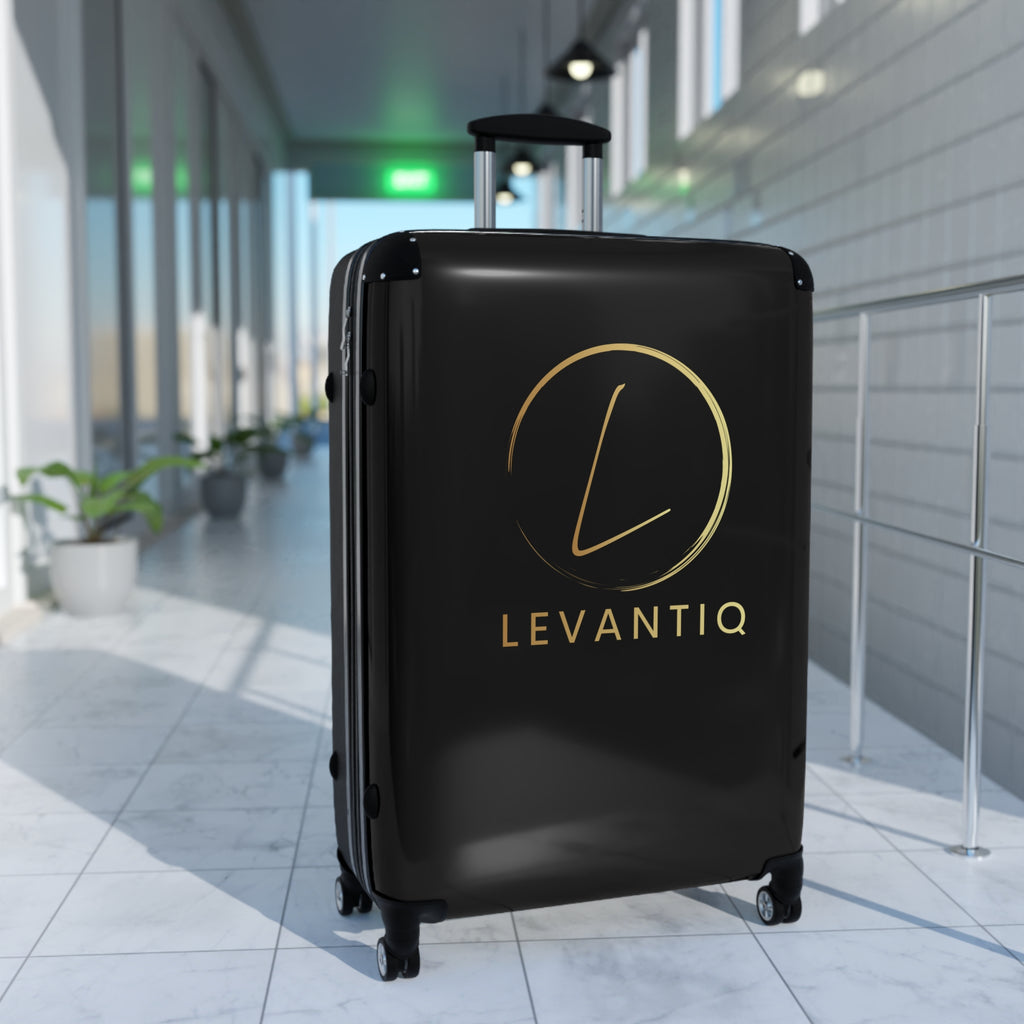 Levantiq Carry-On Suitcase – Sleek Black Hardshell Travel Luggage