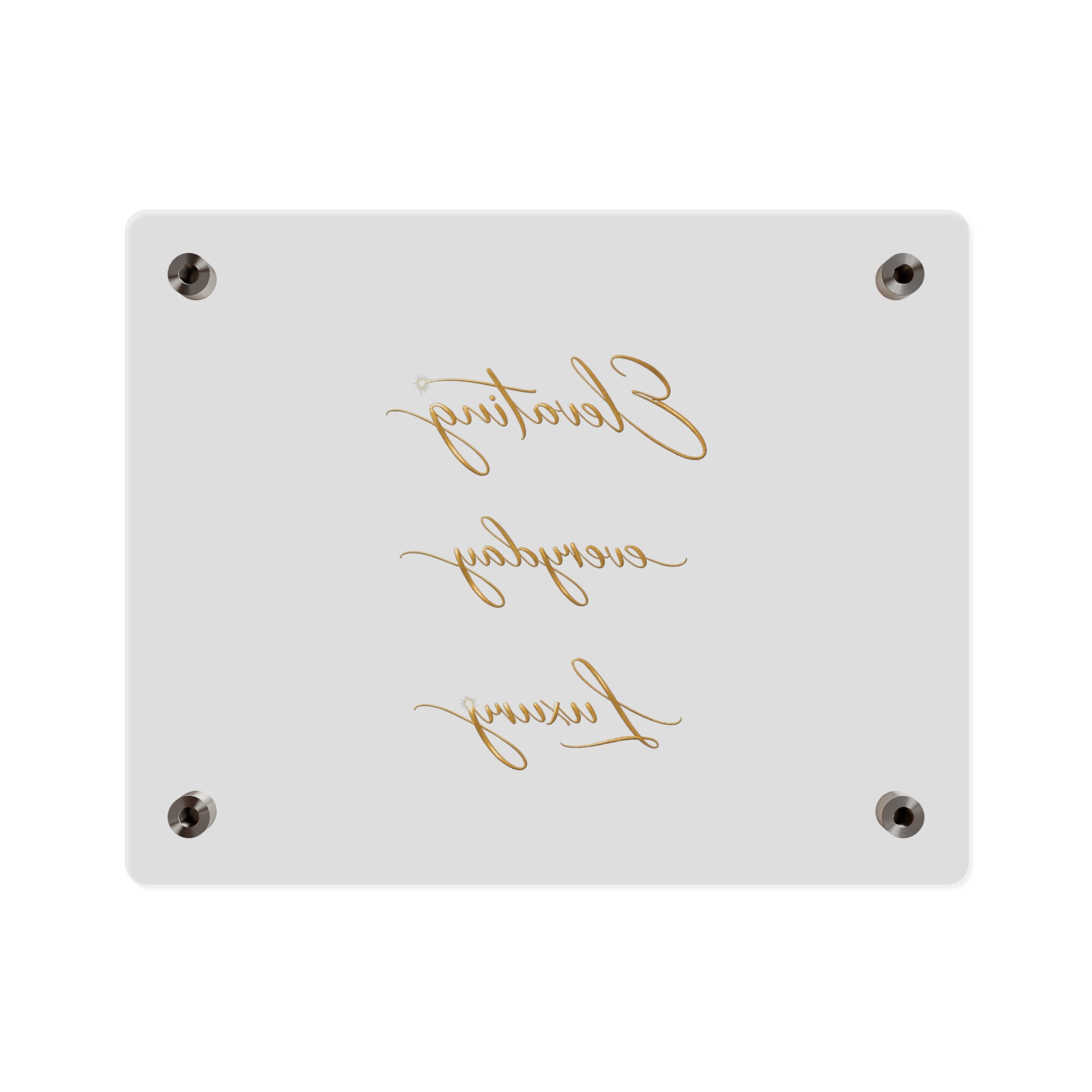 Acrylic Wall Art Panel — “Elevating Everyday Luxury” Gold Script Decorative Sign