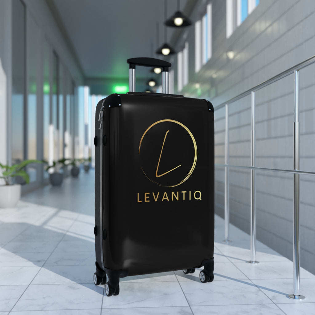 Levantiq Carry-On Suitcase – Sleek Black Hardshell Travel Luggage