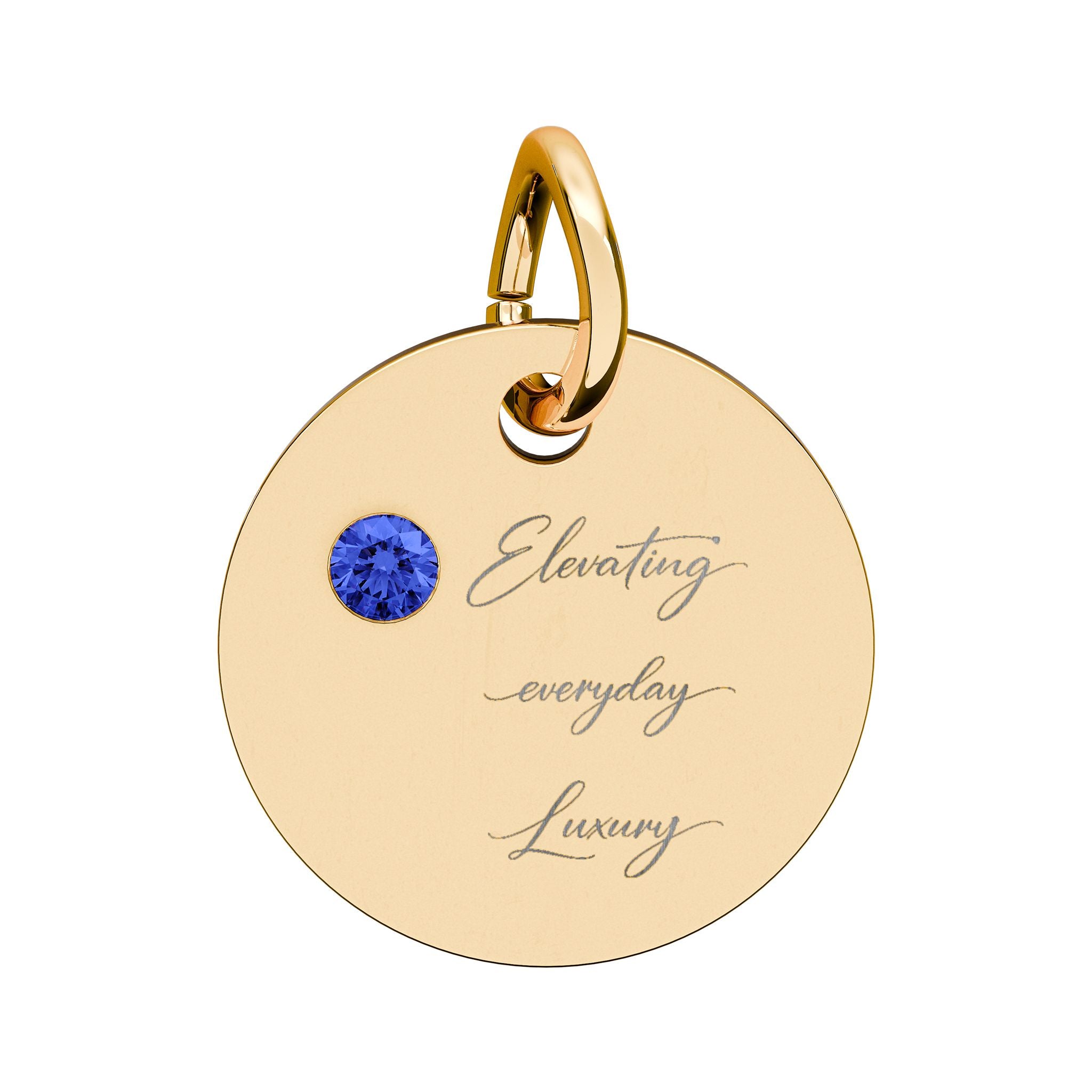 Pendentif rond Pierre de naissance (Gravure)