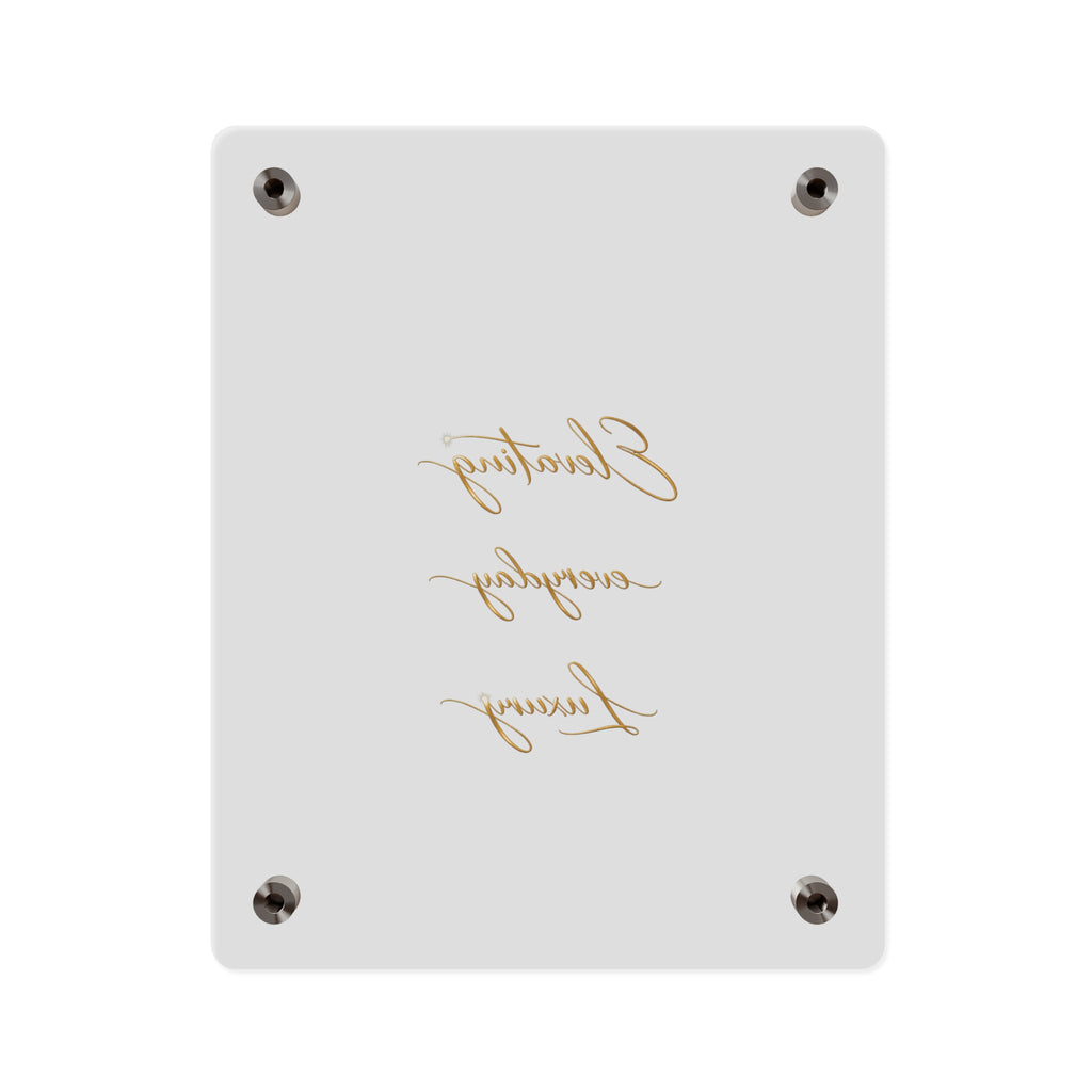 Acrylic Wall Art Panel — “Elevating Everyday Luxury” Gold Script Decorative Sign