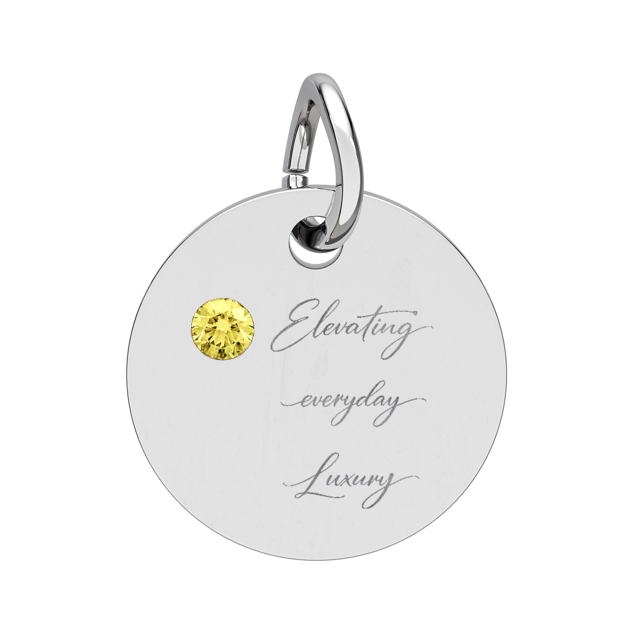 Pendentif rond Pierre de naissance (Gravure)