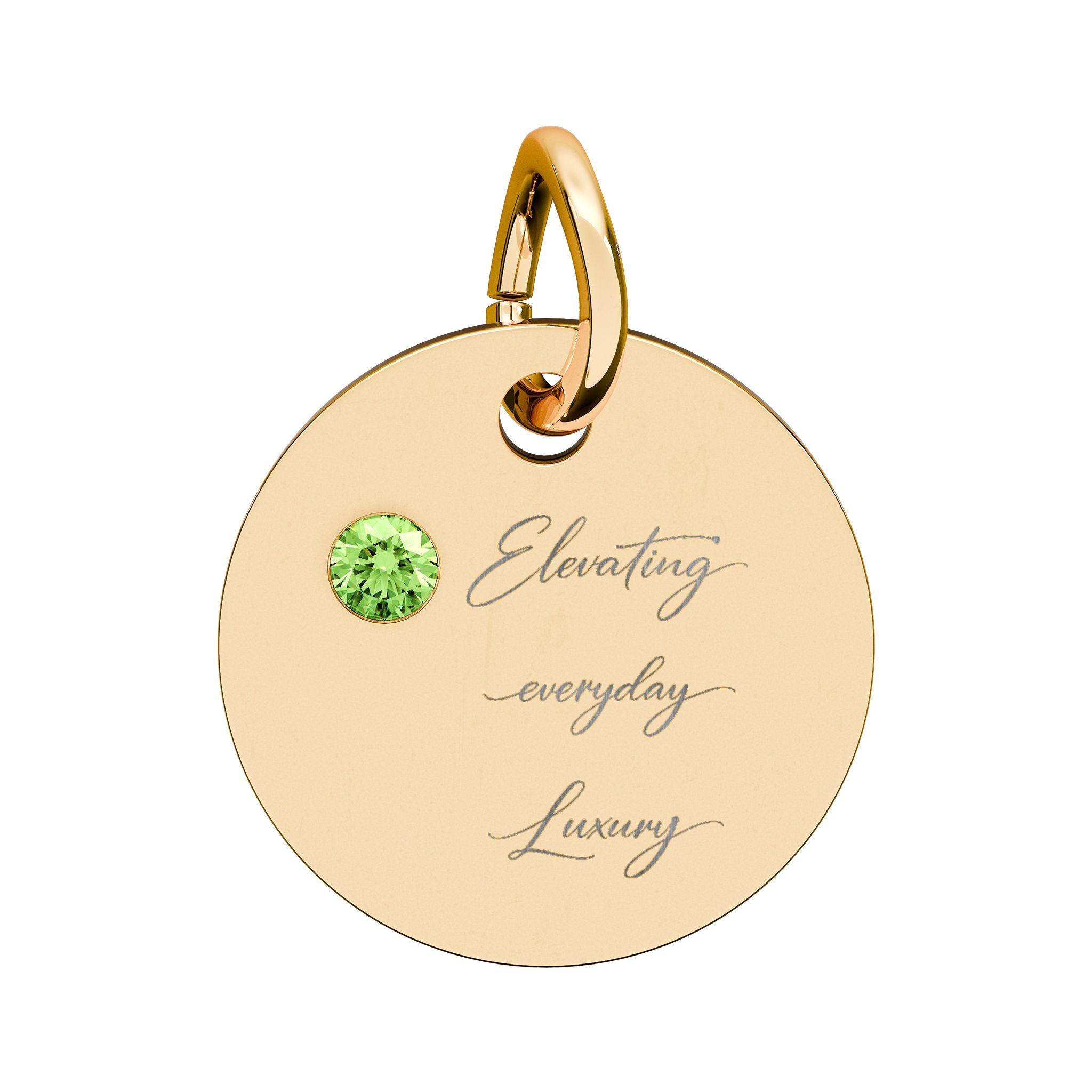 Pendentif rond Pierre de naissance (Gravure)