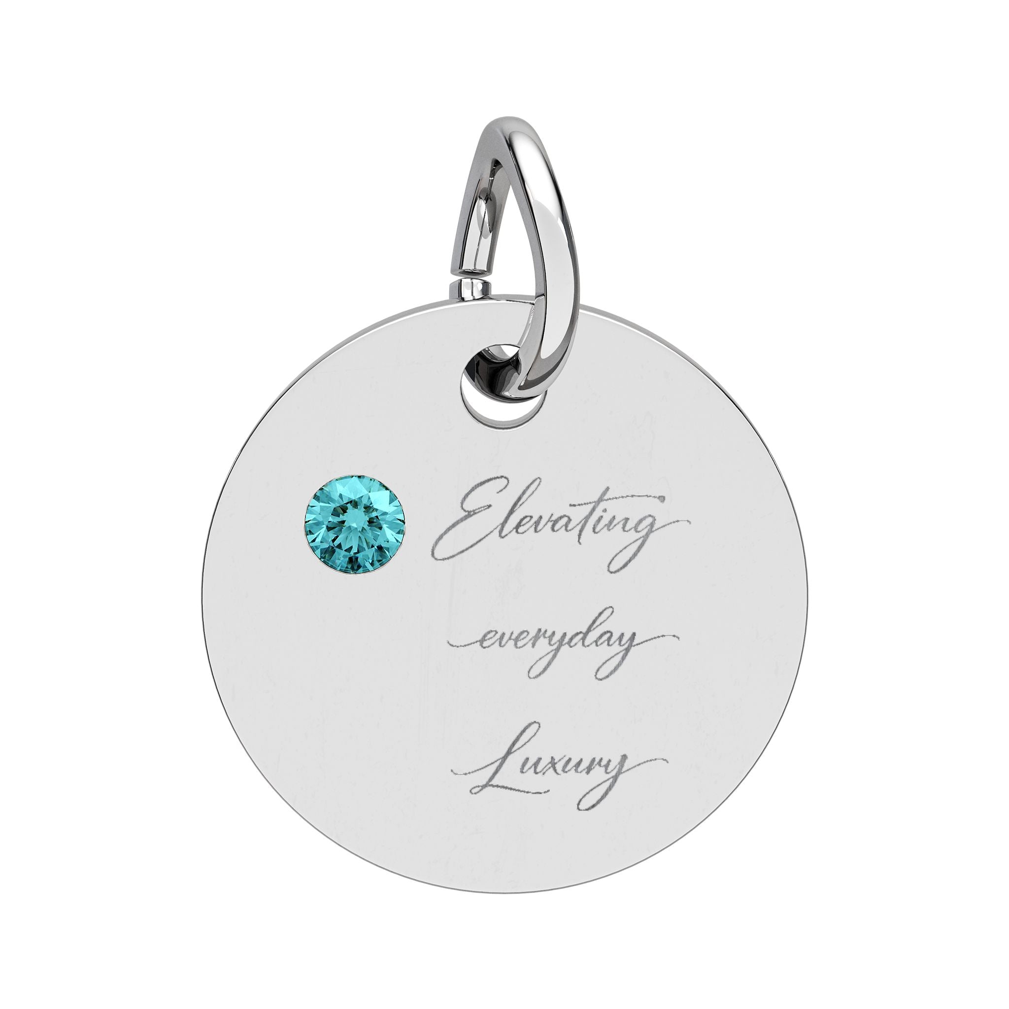 Pendentif rond Pierre de naissance (Gravure)