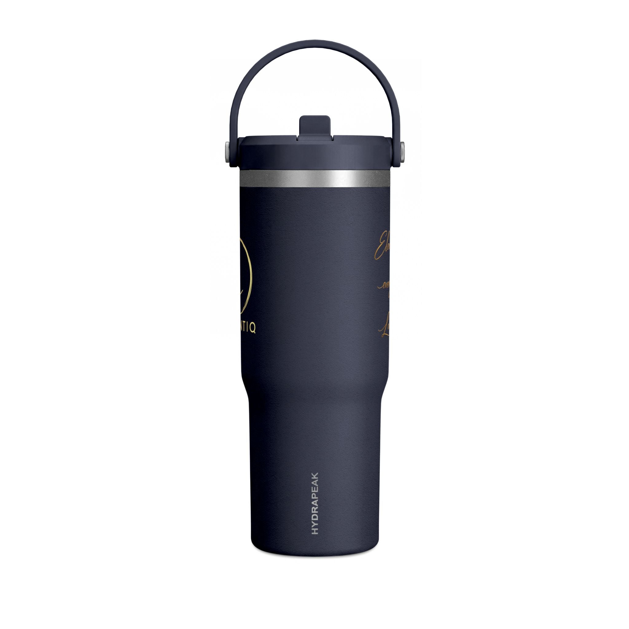 Gobelet isotherme Nomad 946 ml — Bouteille de voyage noire mate avec logo LevantiQ doré