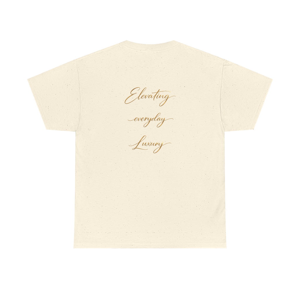 T-shirt luxe quotidien — T-shirt unisexe en coton épais avec logo minimaliste