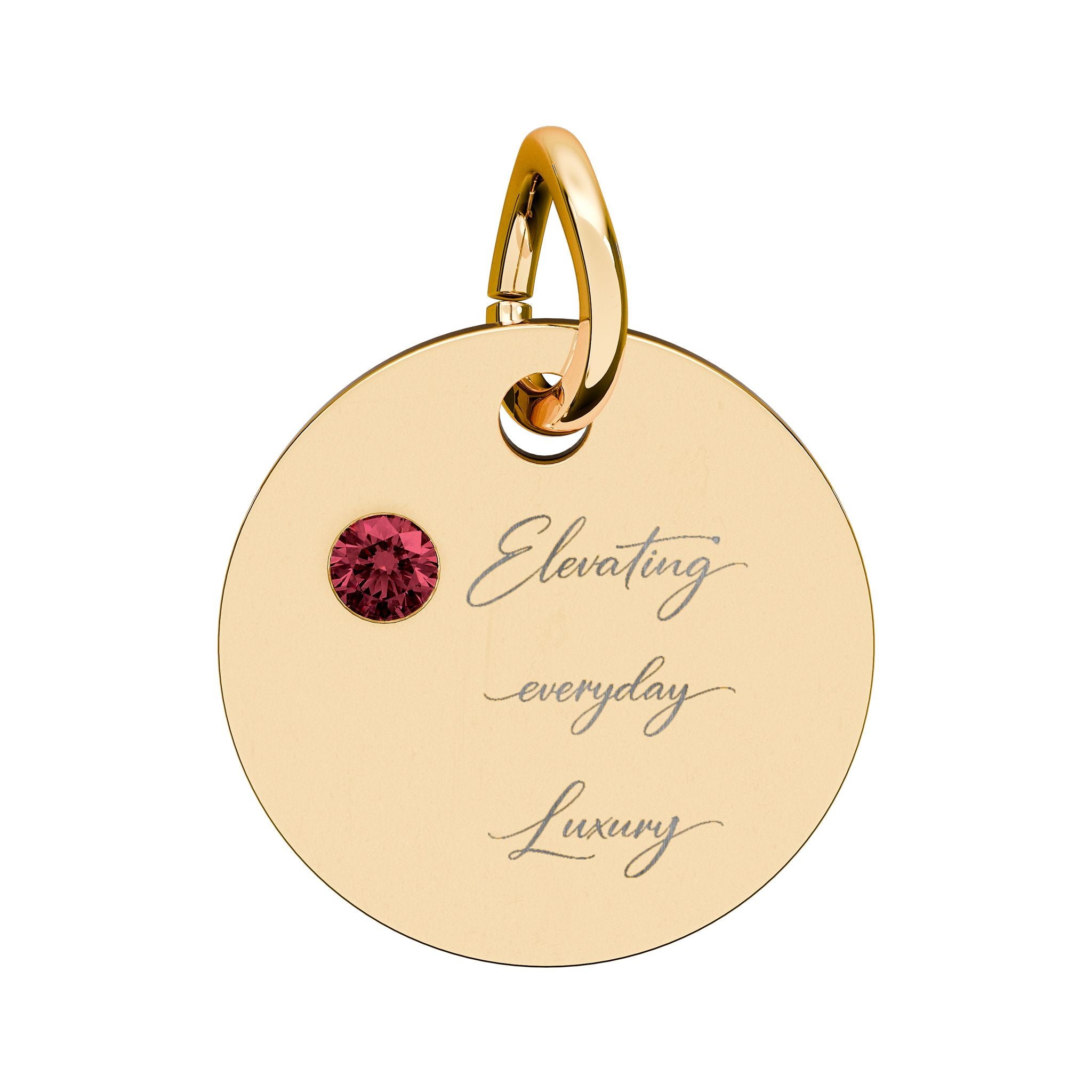 Pendentif rond Pierre de naissance (Gravure)