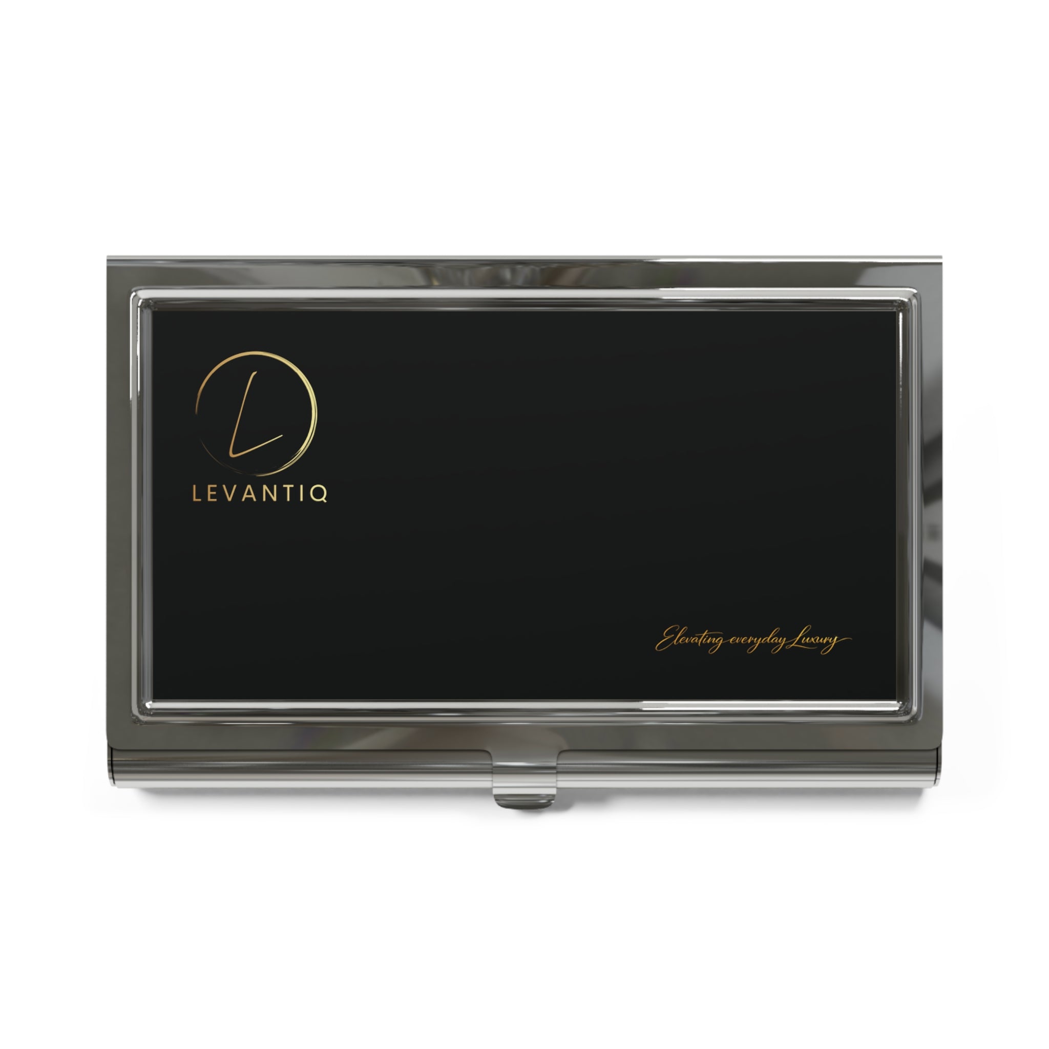 Black & Gold Metal Business Card Holder
