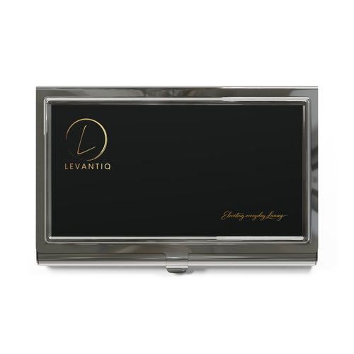 Black & Gold Metal Business Card Holder