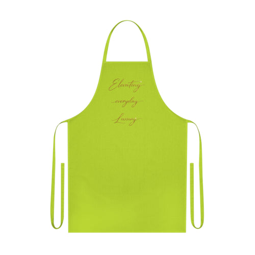 Embracing Everyday Luxury Apron — Black Cotton Chef Apron with Gold Script