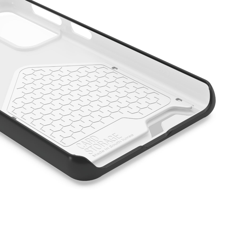 Phone Case with Card Holder — Sleek Black Logo Slim Wallet Case