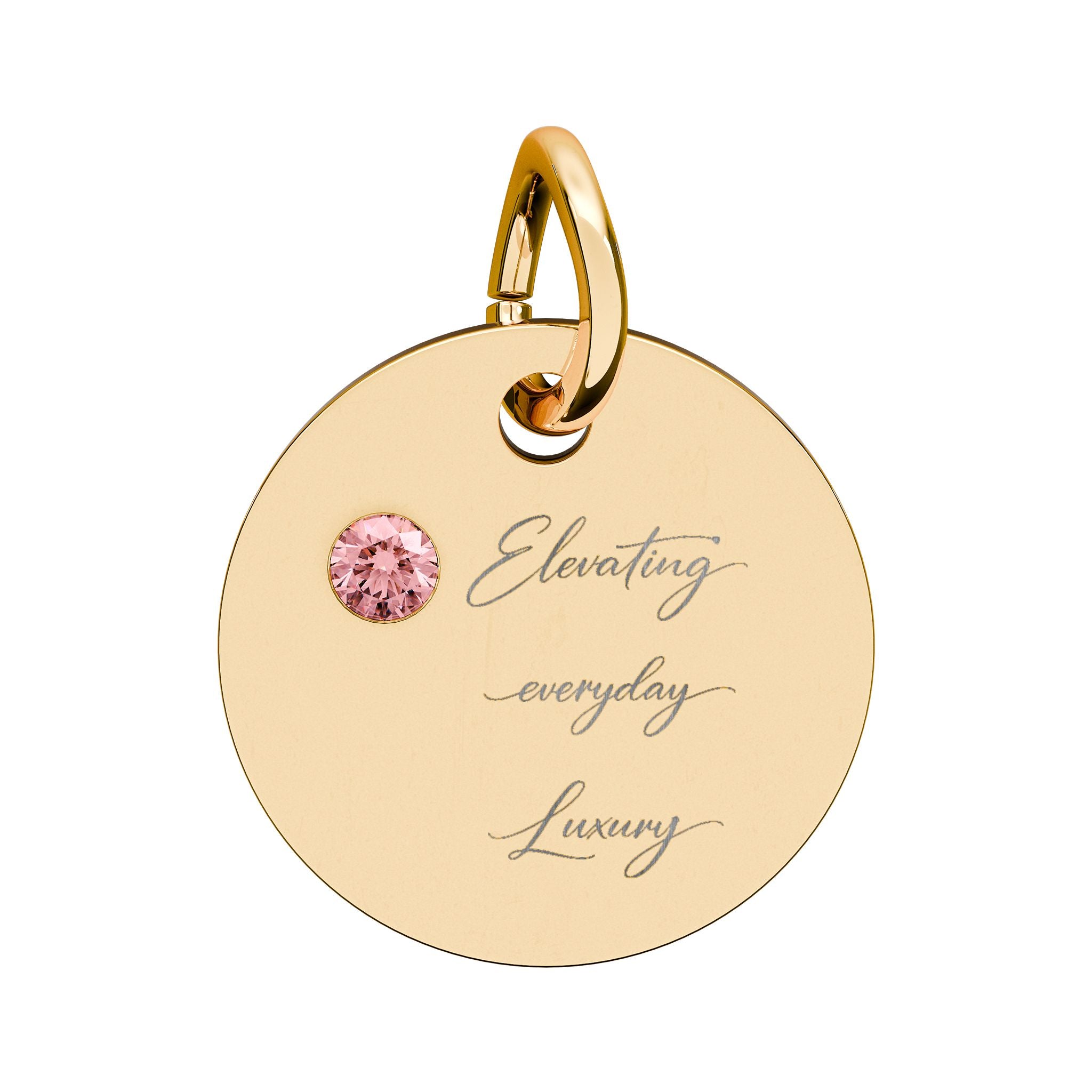 Pendentif rond Pierre de naissance (Gravure)