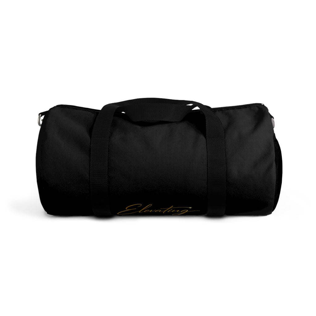 Embroidered Black Duffel Bag – Classic Travel & Gym Carryall