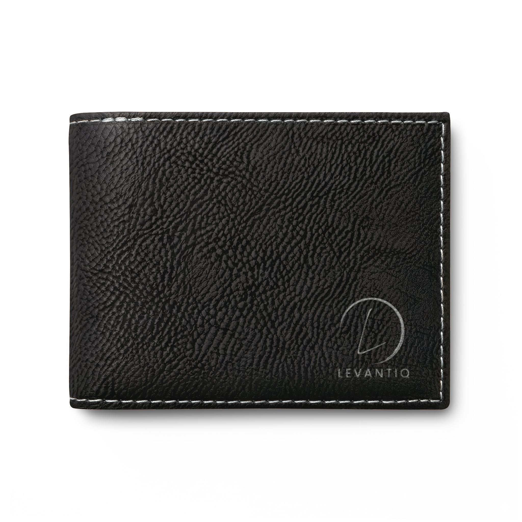 Classic Leather Bi-Fold Wallet with Flip — Slim RFID Card Holder