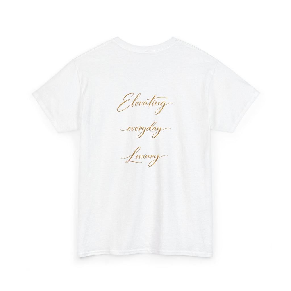 T-shirt luxe quotidien — T-shirt unisexe en coton épais avec logo minimaliste