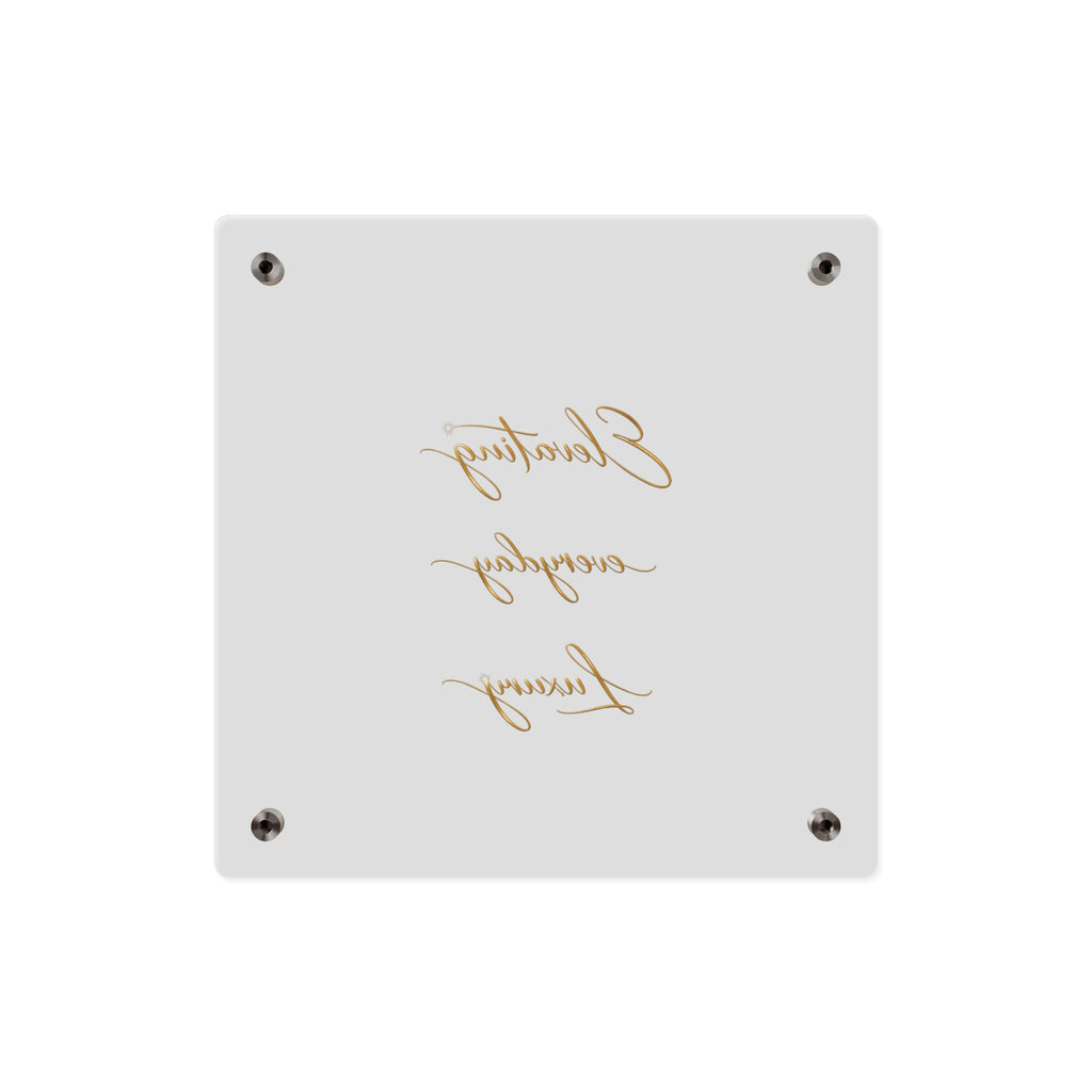 Acrylic Wall Art Panel — “Elevating Everyday Luxury” Gold Script Decorative Sign