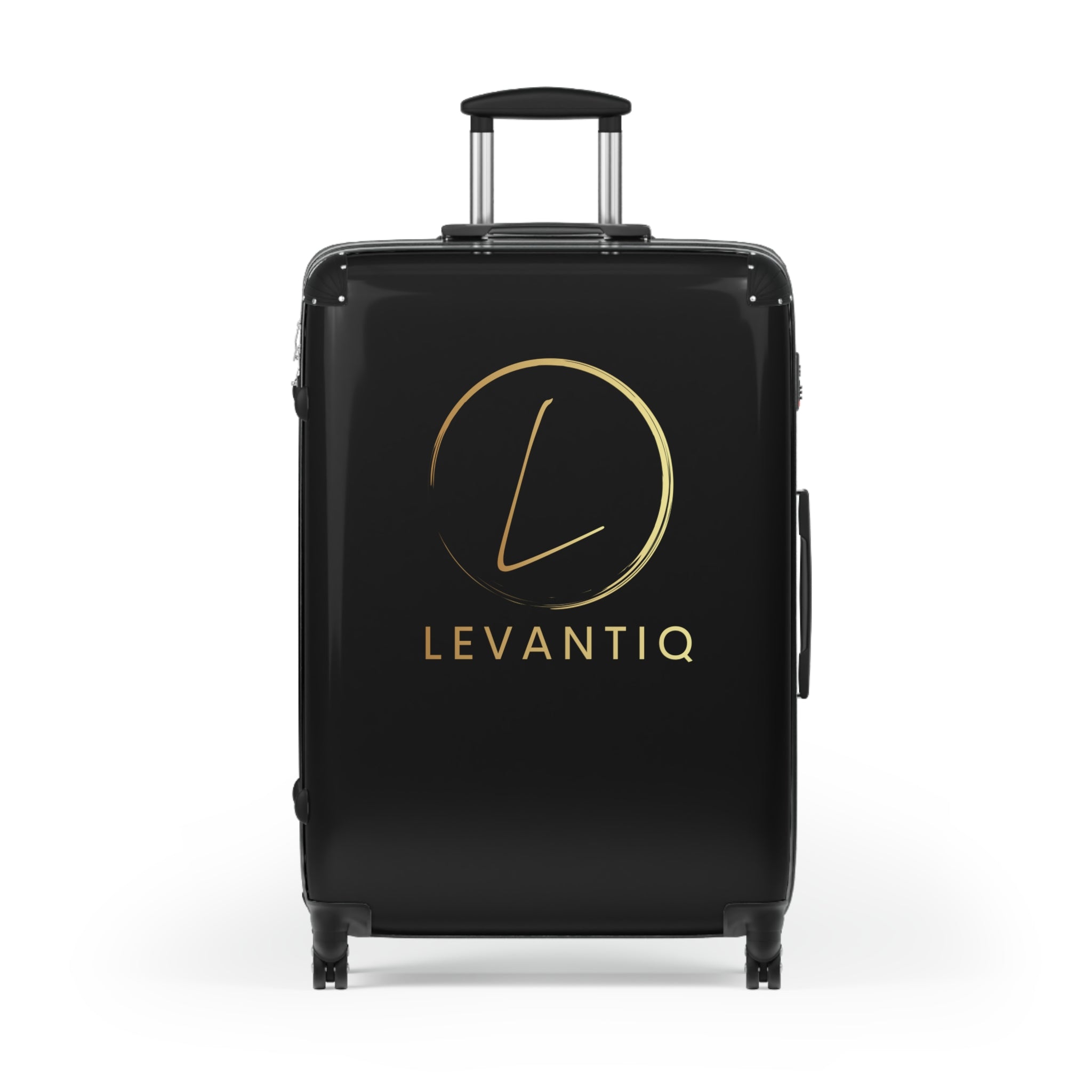 Levantiq Carry-On Suitcase – Sleek Black Hardshell Travel Luggage