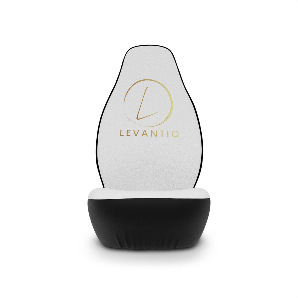 Housses de siège auto - Housse de protection blanche de luxe « LevantIQ », accents dorés élégants