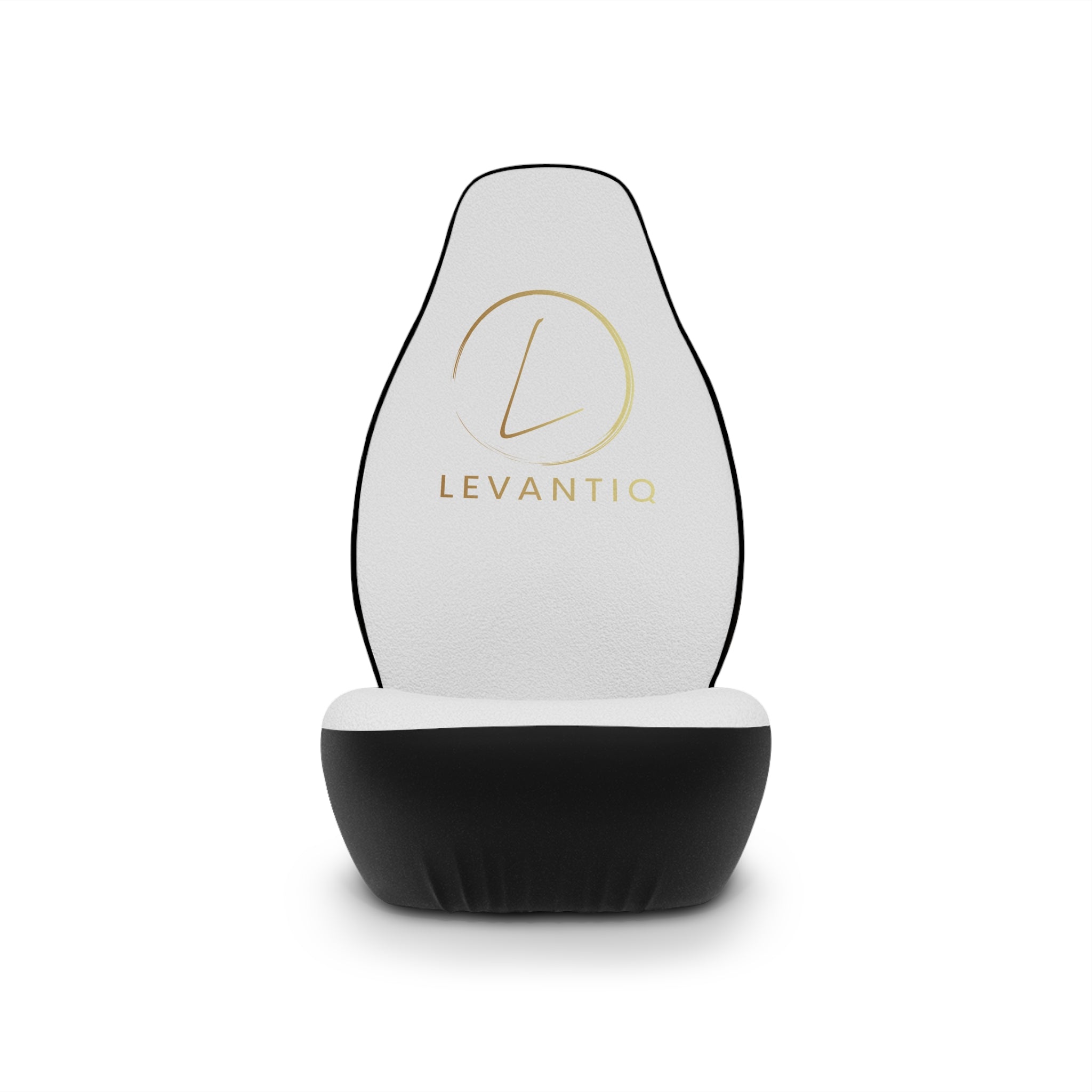 Housses de siège auto - Housse de protection blanche de luxe « LevantIQ », accents dorés élégants