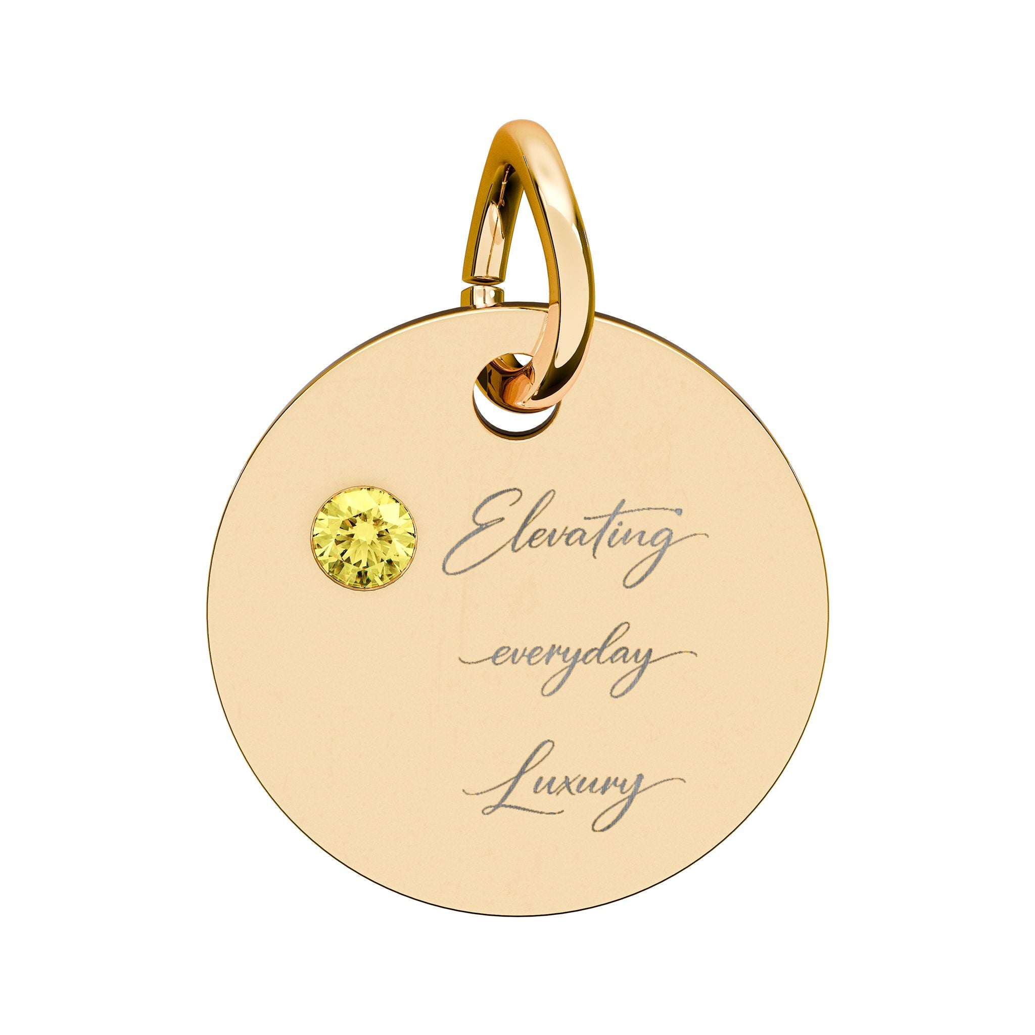 Pendentif rond Pierre de naissance (Gravure)