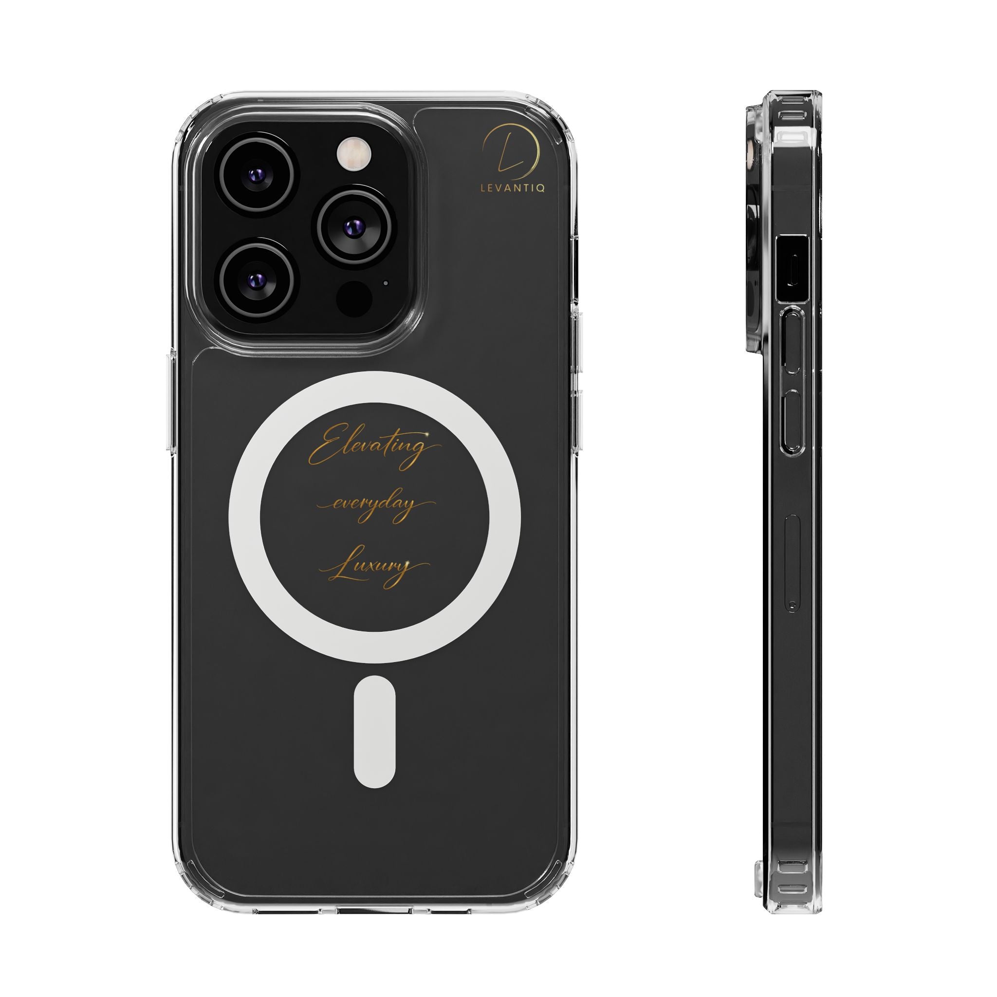 Clear Magnetic Phone Case — Elegant ‘Elevating Everyday Living’ Design, Impact-Resistant