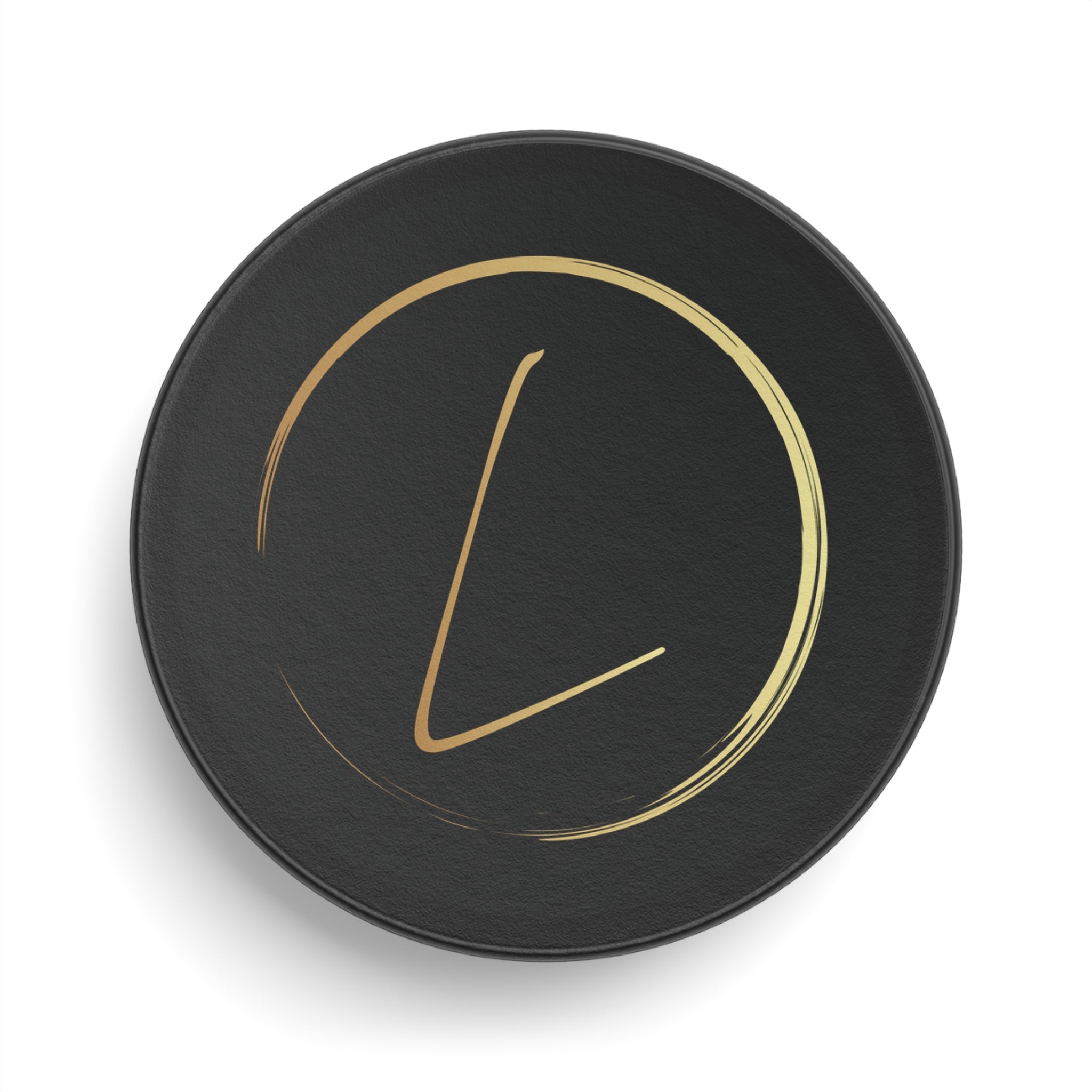Gold Circle LevantiQ Hockey Puck — Personalized Monogram Skate Accessory