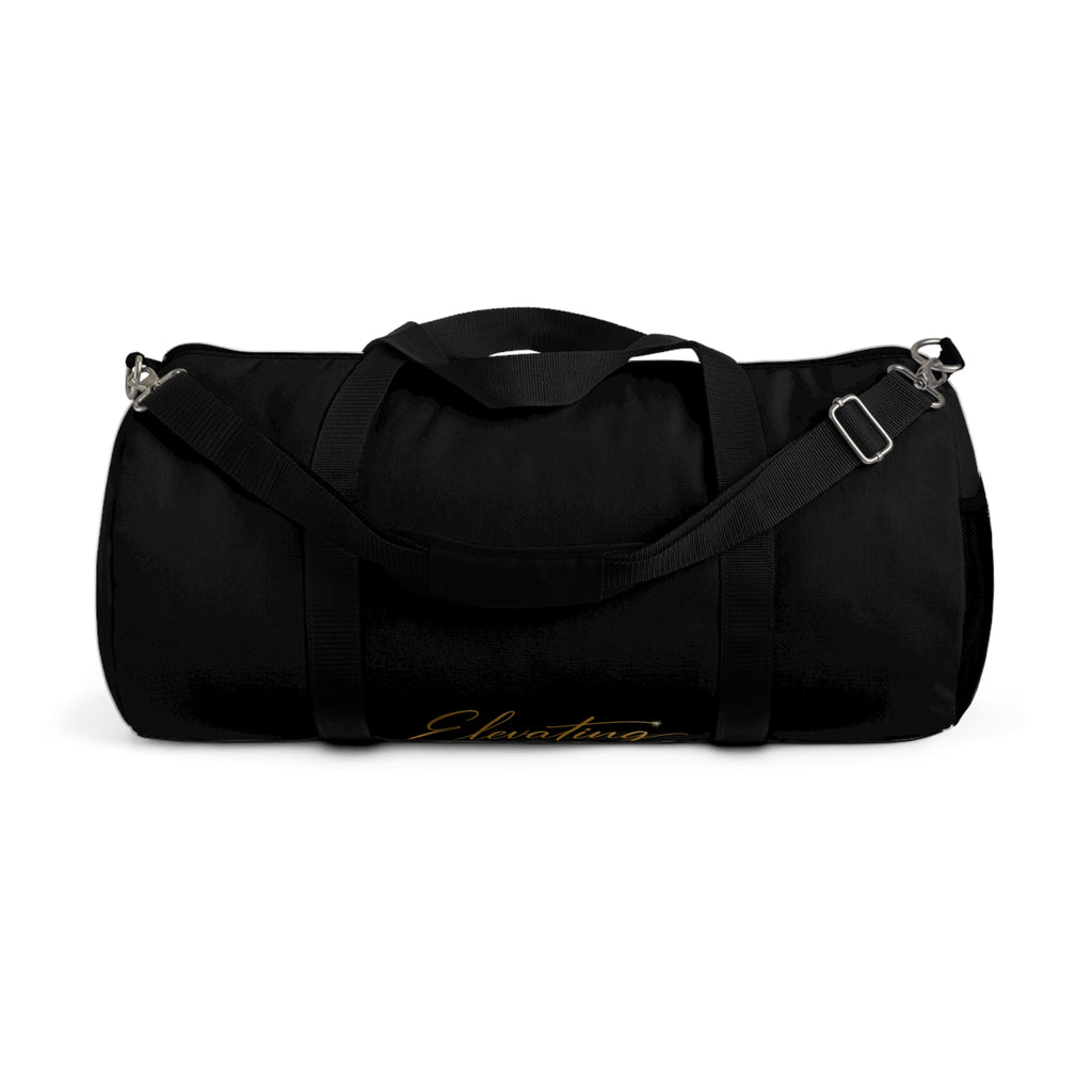 Embroidered Black Duffel Bag – Classic Travel & Gym Carryall