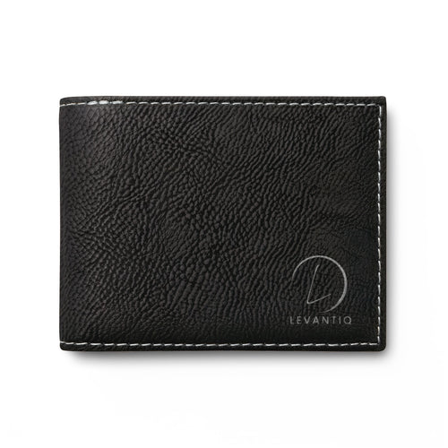 Classic Leather Bi-Fold Wallet with Flip — Slim RFID Card Holder