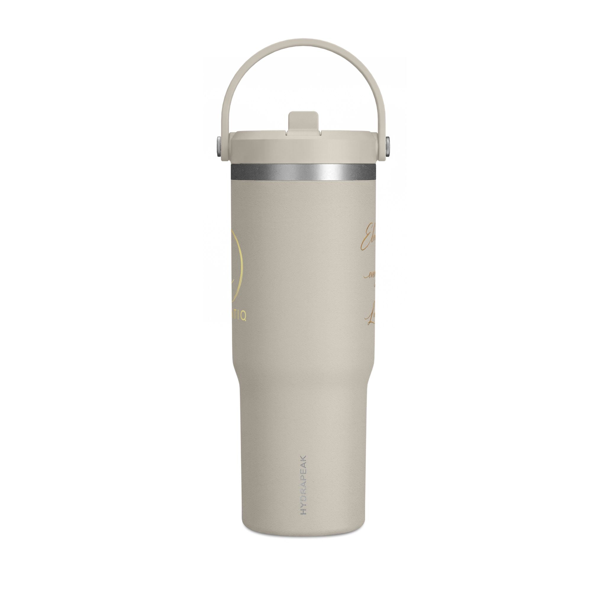 Gobelet isotherme Nomad 946 ml — Bouteille de voyage noire mate avec logo LevantiQ doré