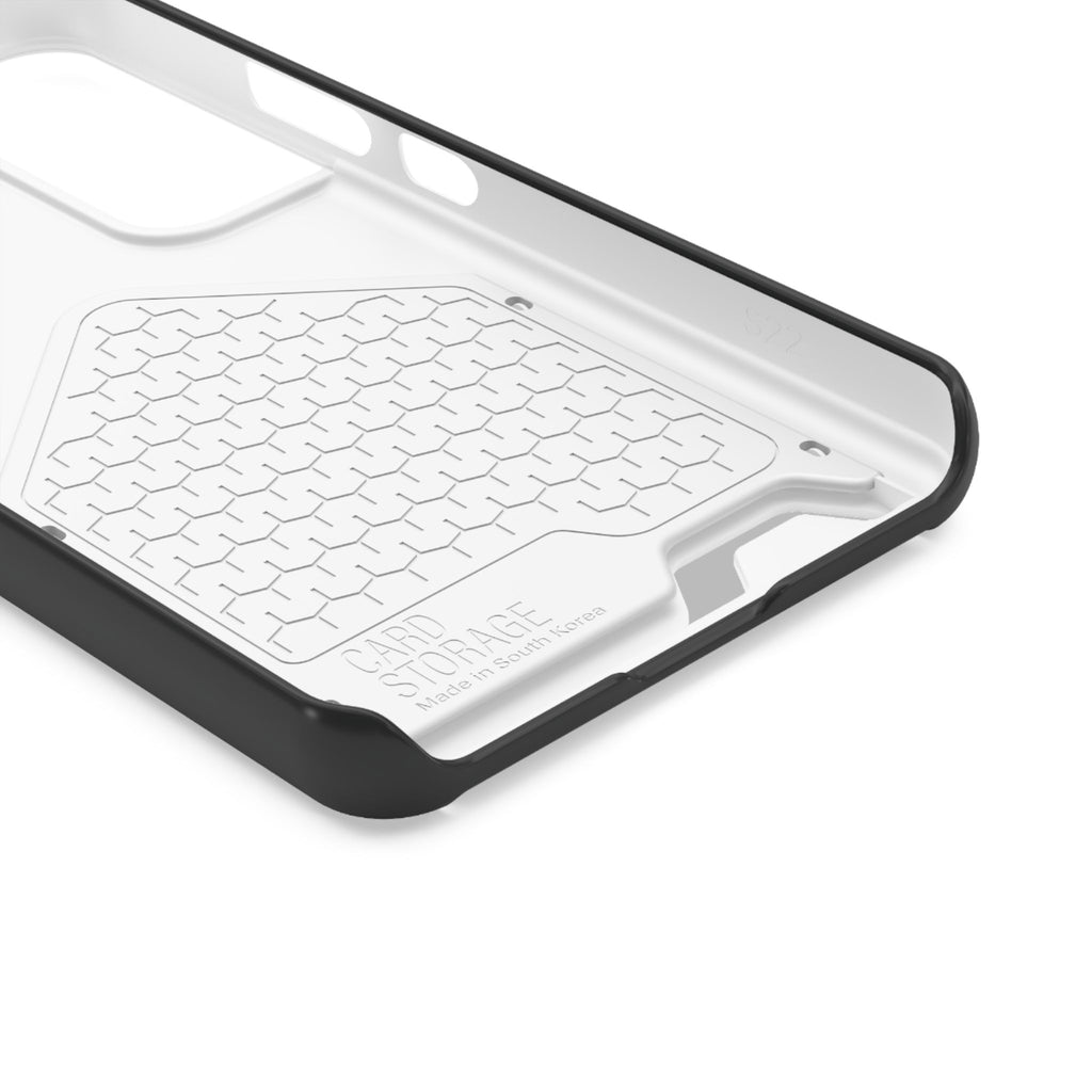 Phone Case with Card Holder — Sleek Black Logo Slim Wallet Case