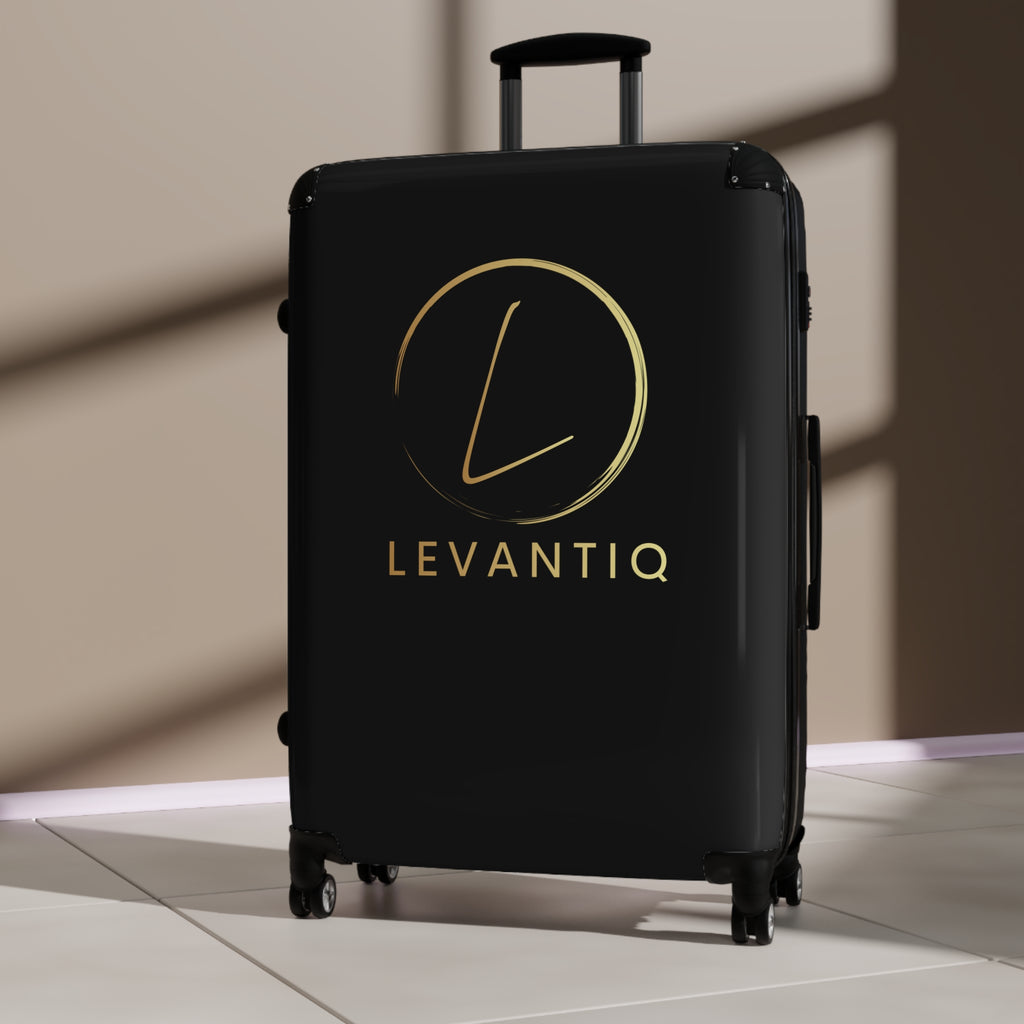 Levantiq Carry-On Suitcase – Sleek Black Hardshell Travel Luggage
