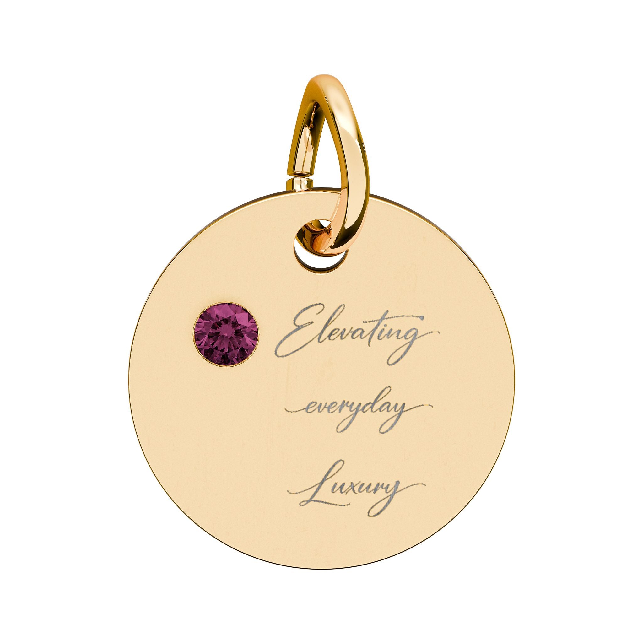 Pendentif rond Pierre de naissance (Gravure)