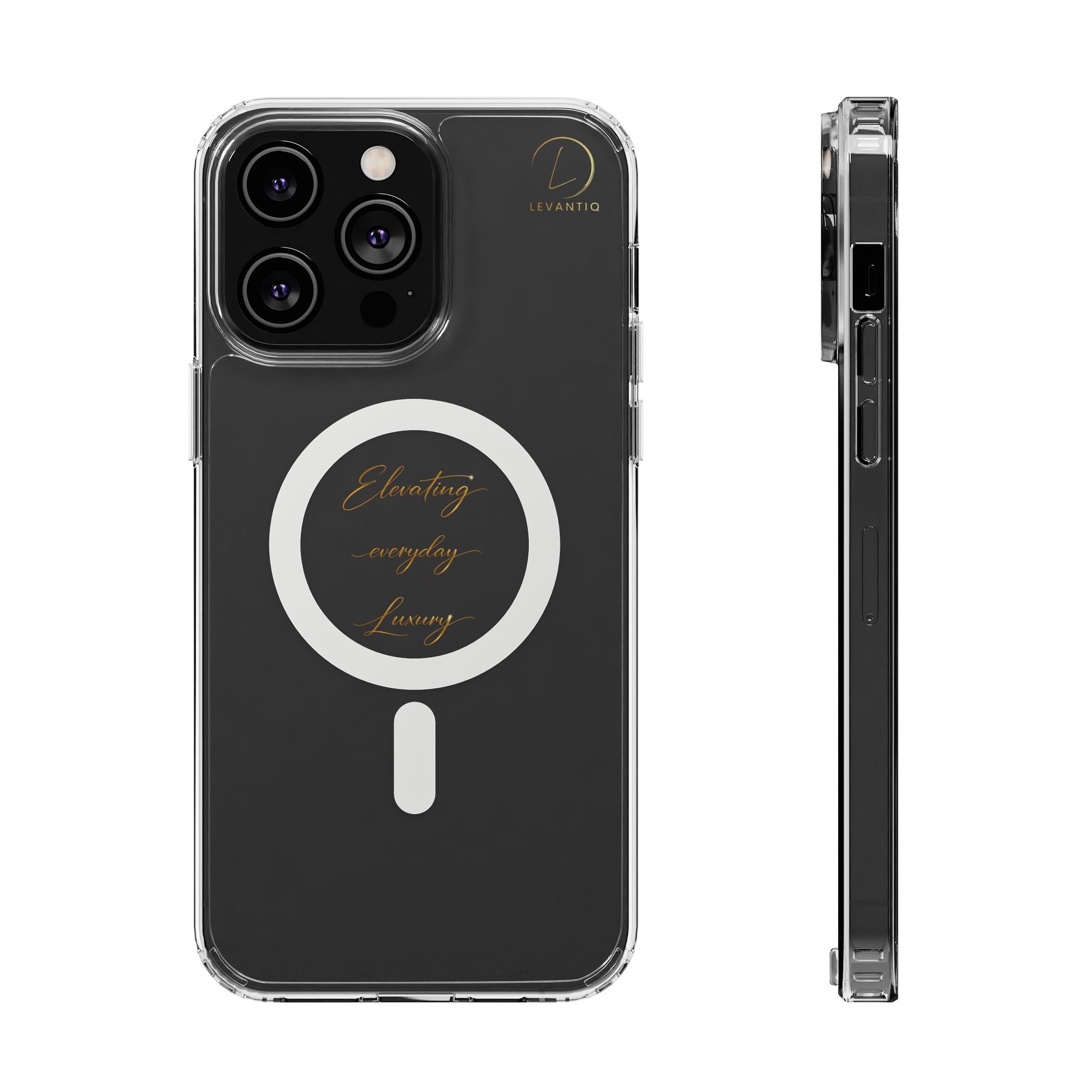 Clear Magnetic Phone Case — Elegant ‘Elevating Everyday Living’ Design, Impact-Resistant