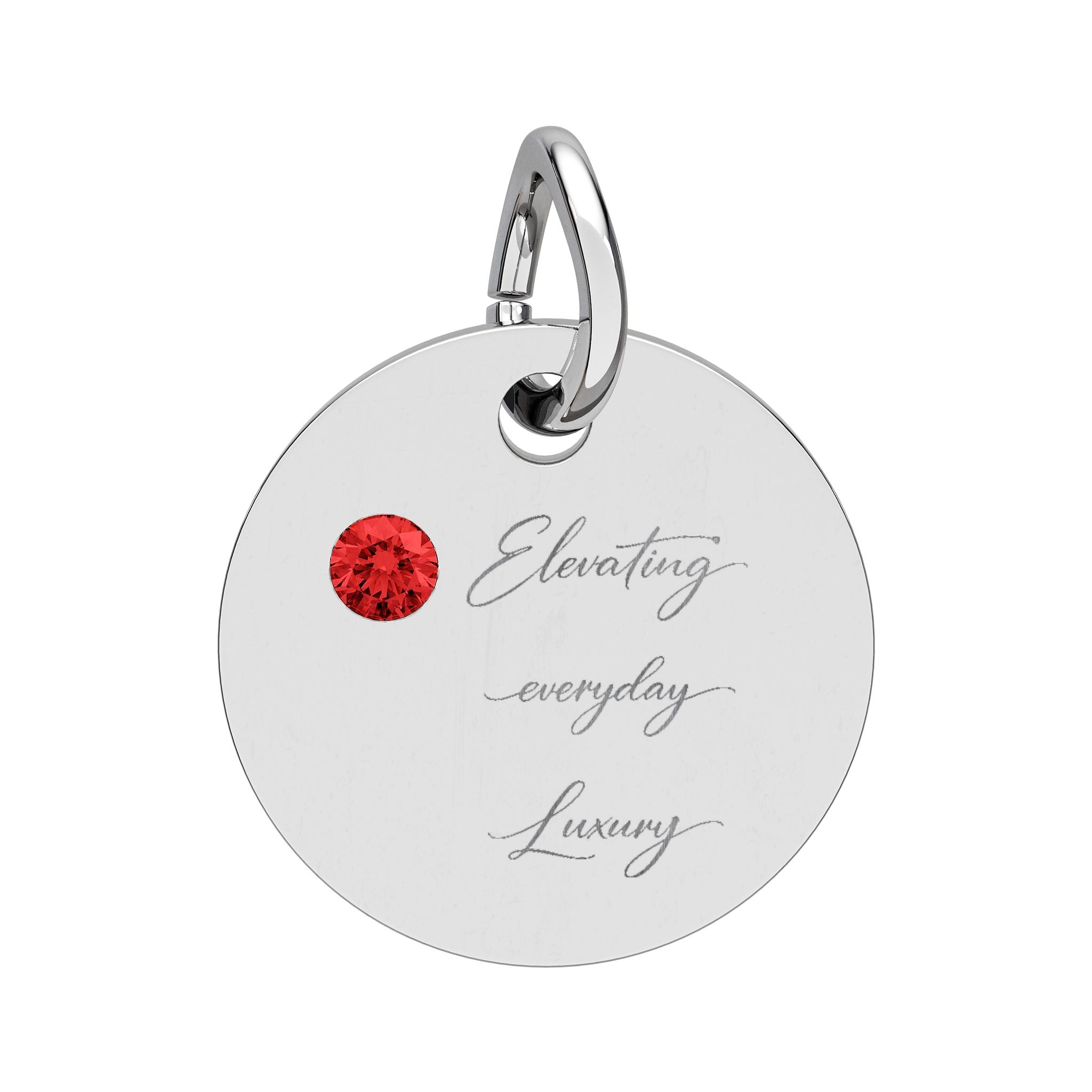 Pendentif rond Pierre de naissance (Gravure)