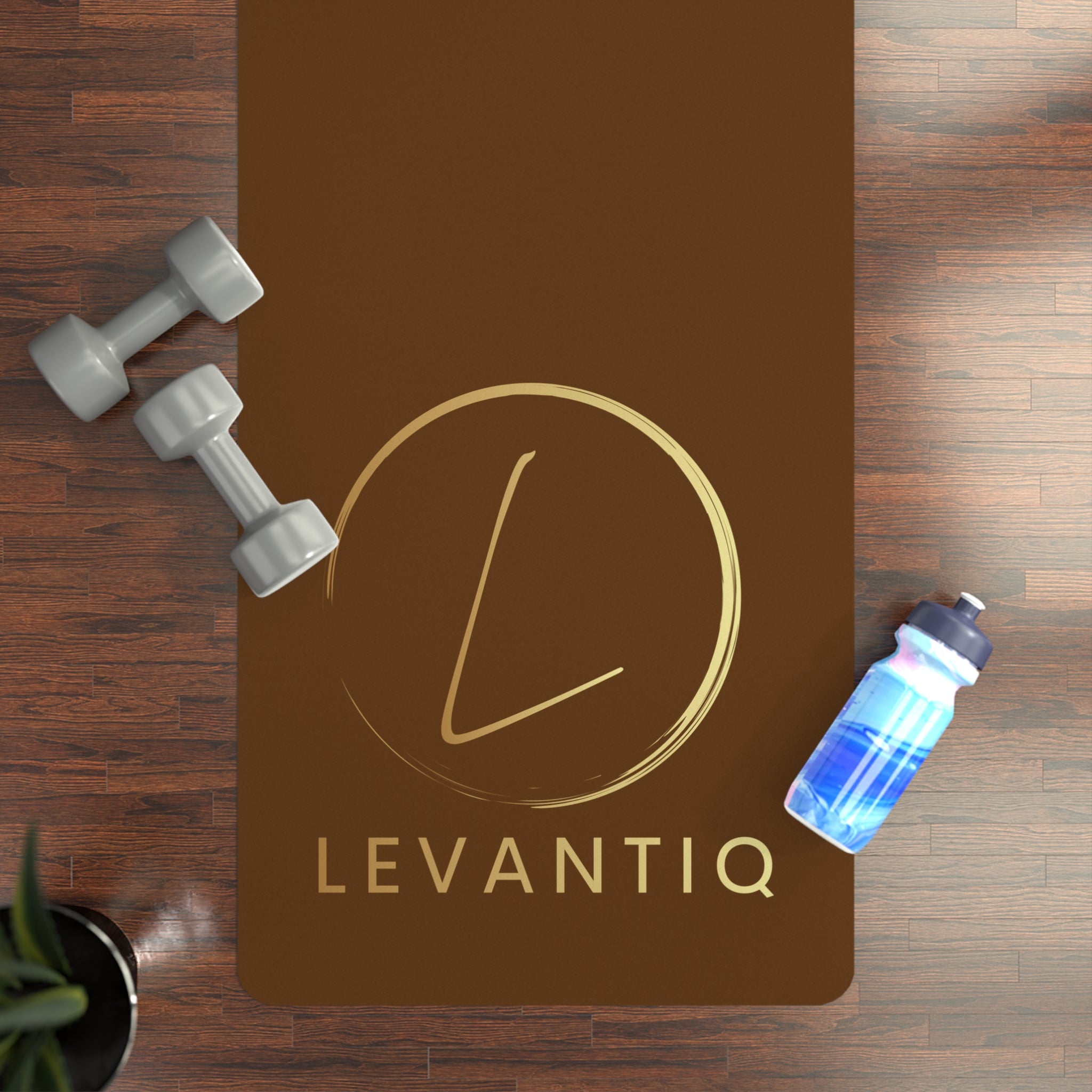 Luxury Brown Rubber Yoga Mat — "Elevating Everyday Luxury"