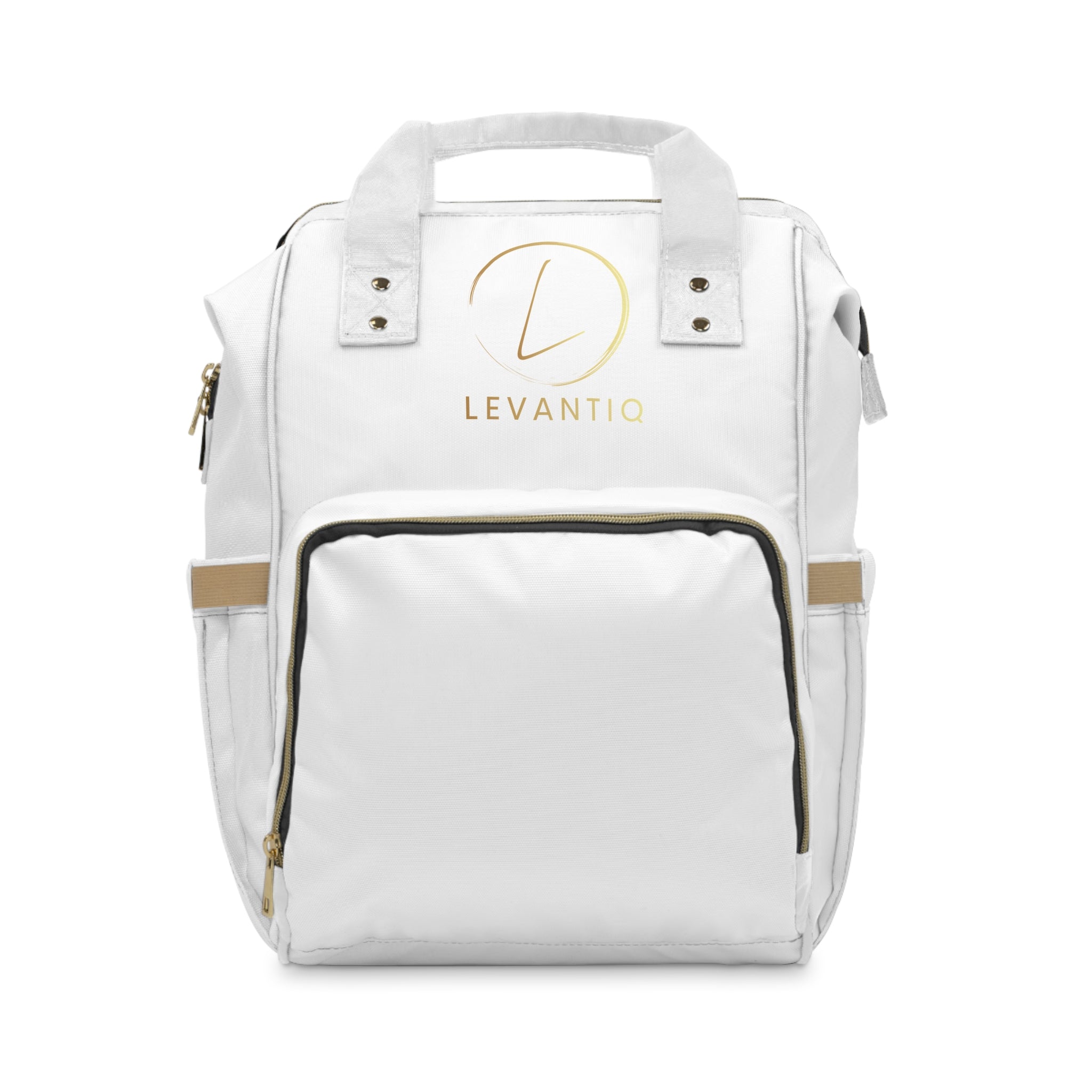 Luxury White Multifunctional Diaper Backpack – Levantiq ‘Elevating Everyday Luxury’
