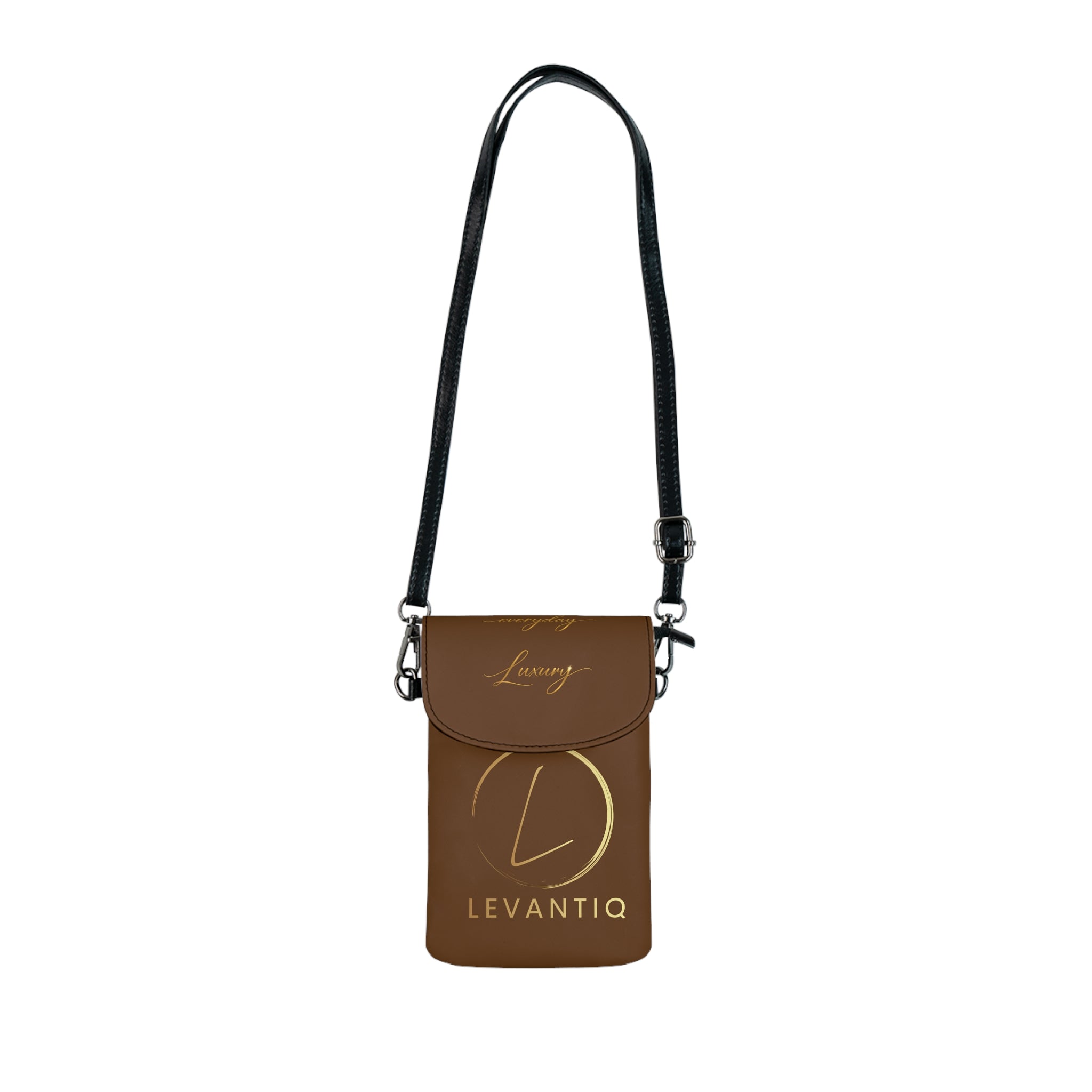 Leather Crossbody Phone Wallet — Small Cell Phone Wallet with Adjustable Strap
