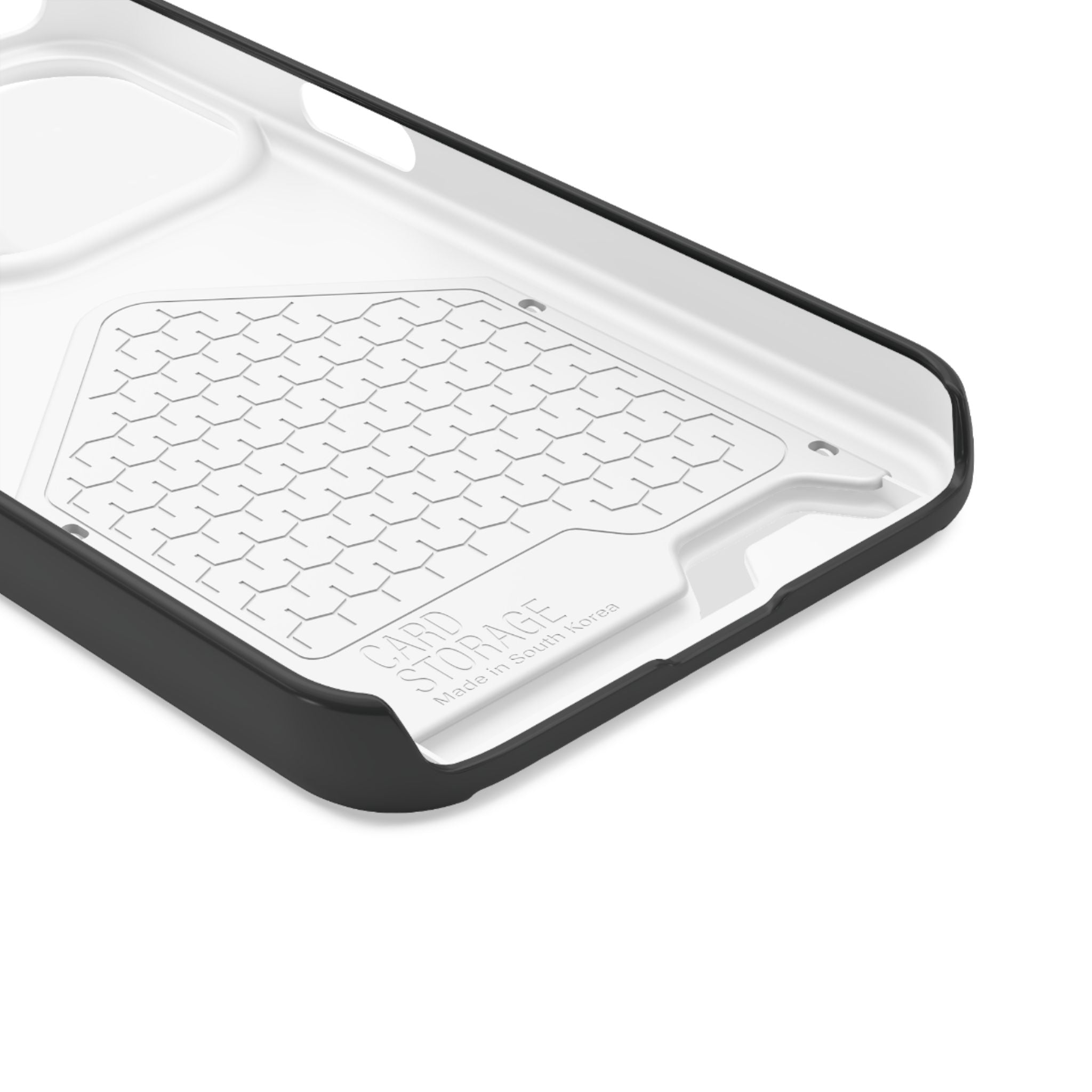 Phone Case with Card Holder — Sleek Black Logo Slim Wallet Case