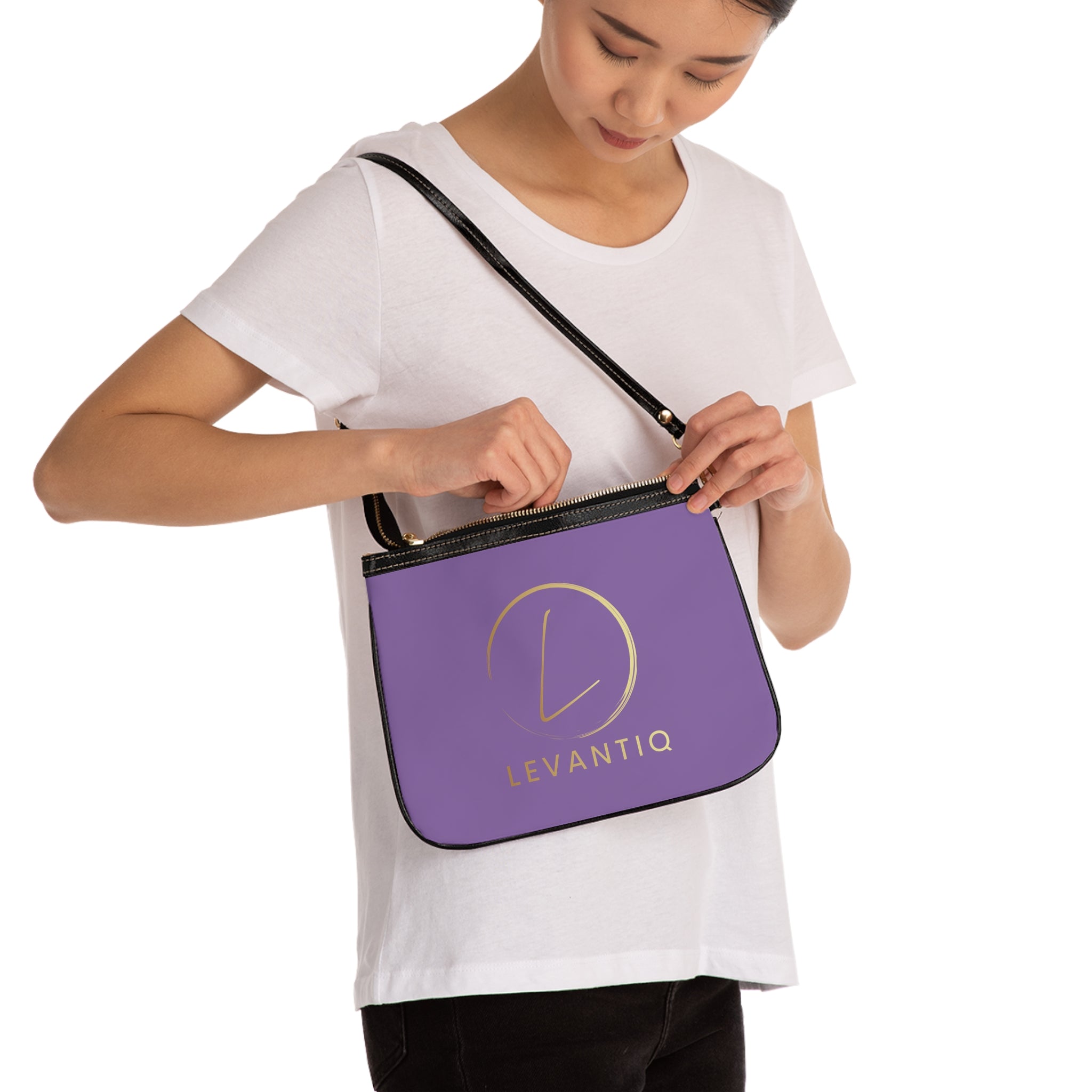 LevantiQ Shoulder Bag — Small Purple Crossbody Purse