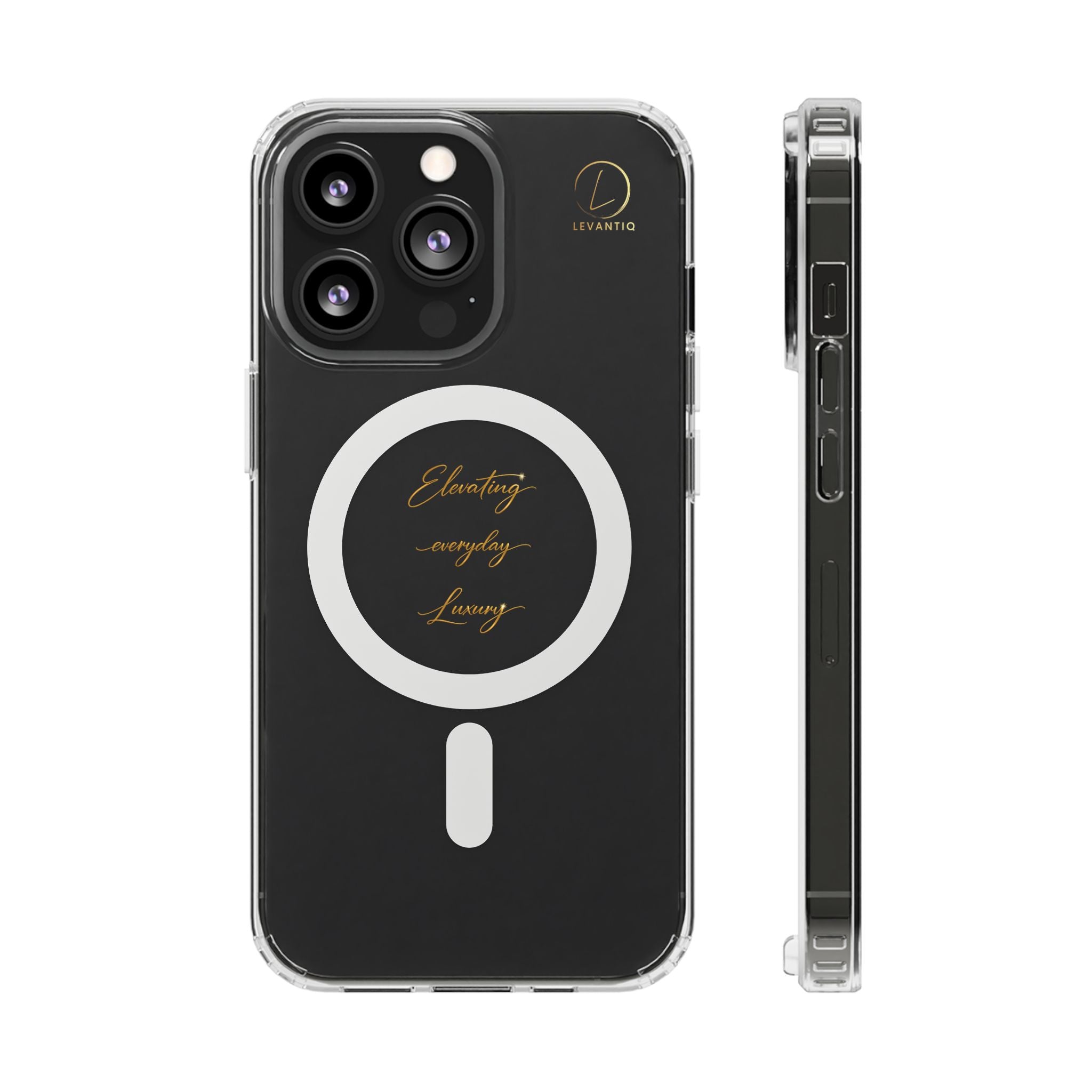 Clear Magnetic Phone Case — Elegant ‘Elevating Everyday Living’ Design, Impact-Resistant
